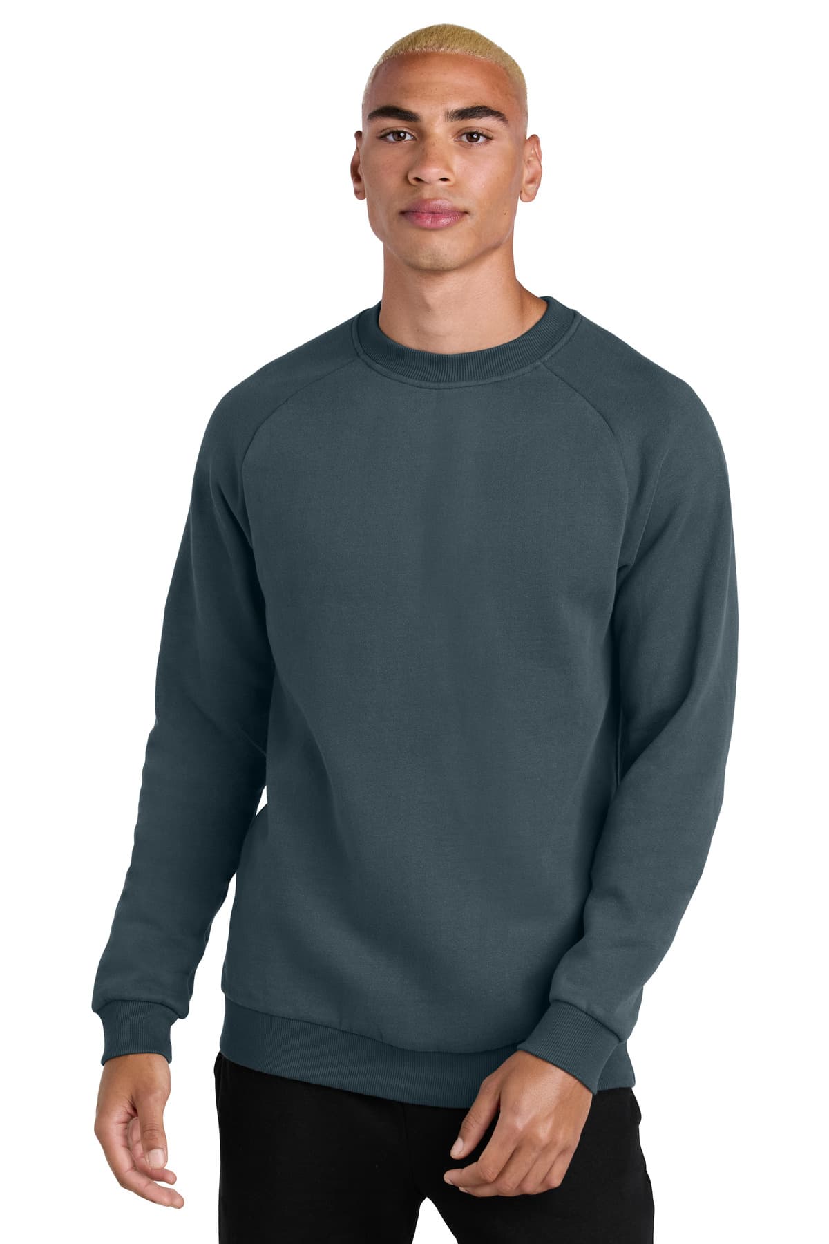 District District Cloud Fleece Crew DT7804 in Deep Steel Blue
