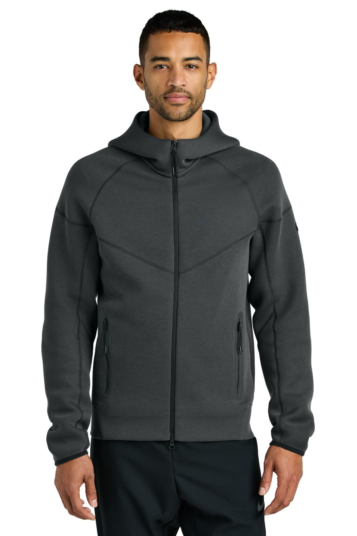 Nike Nike Tech Fleece Full-Zip Hoodie NKFQ4762 in Anthracite Heather