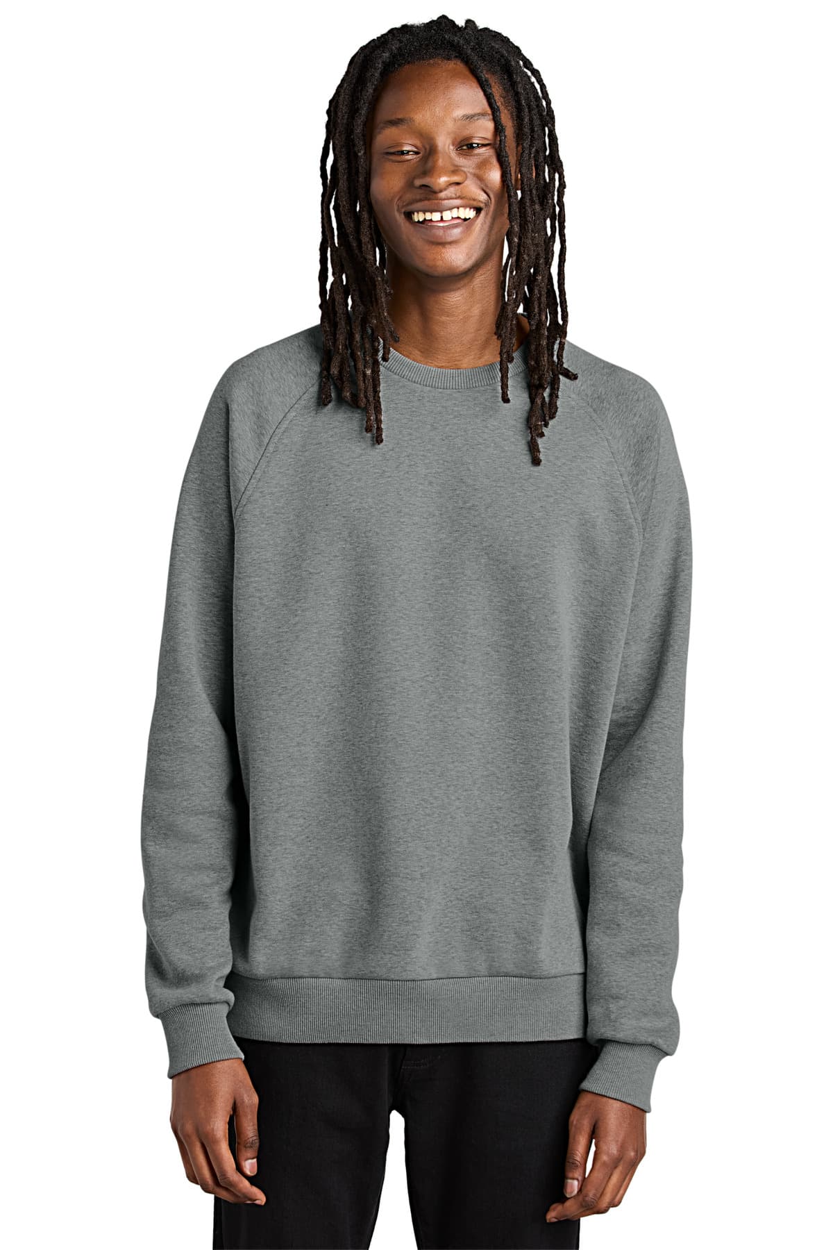 AllMade Allmade Unisex Organic CVC Fleece Crewneck Sweatshirt AL5004 in Aluminum Grey Heather