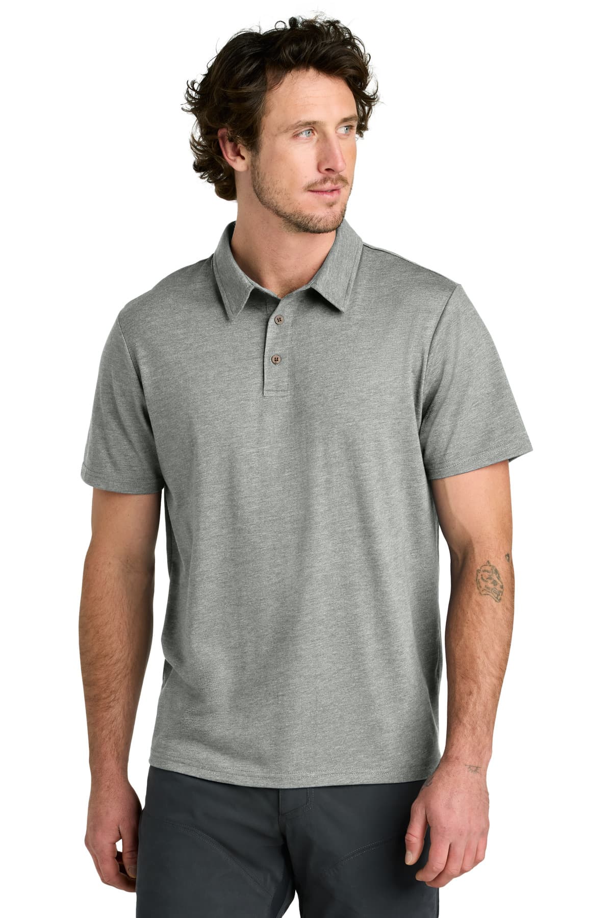 tentree LIMITED EDITION tentree TreeBlend Polo TTCM5660 in Hi Rise Grey Heather