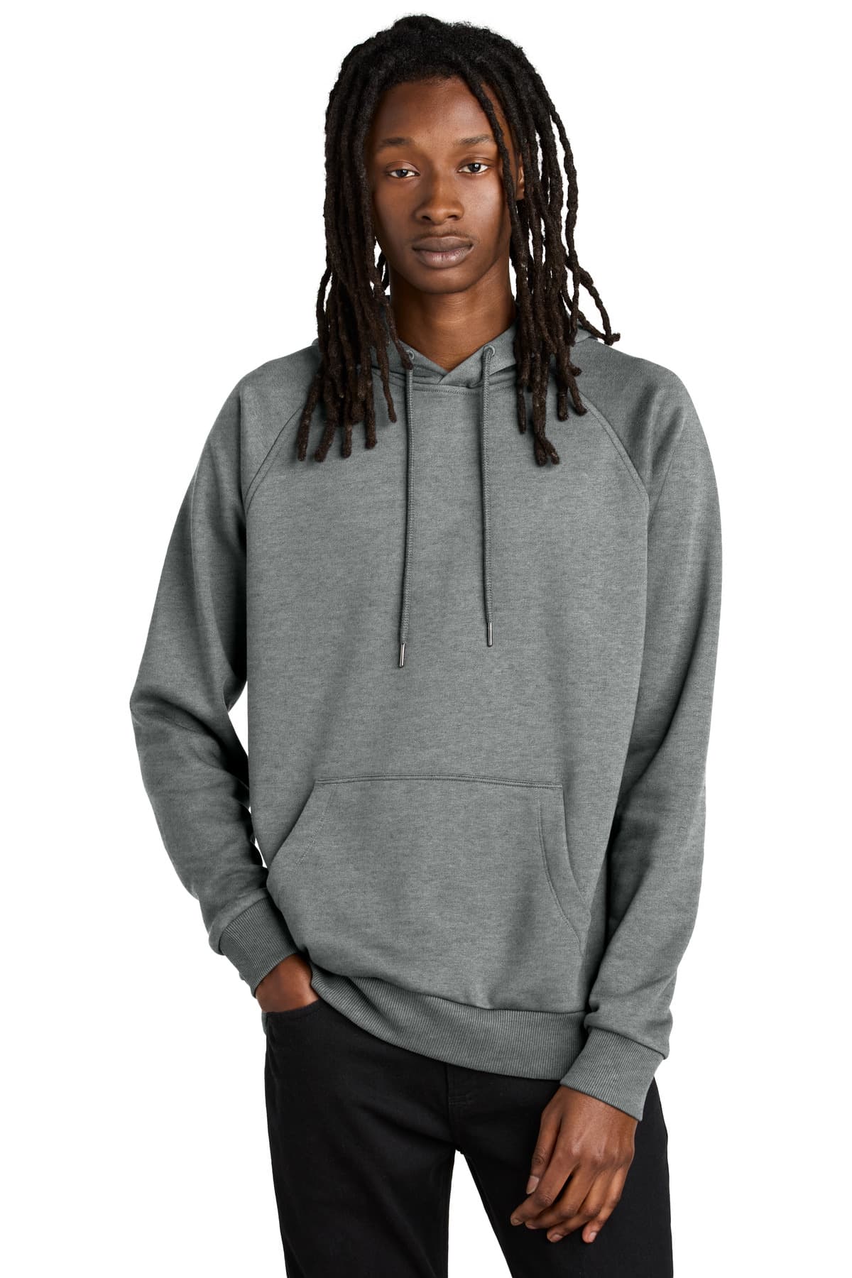 AllMade Allmade Unisex Organic CVC Fleece Pullover Hoodie AL5000 in Aluminum Grey Heather