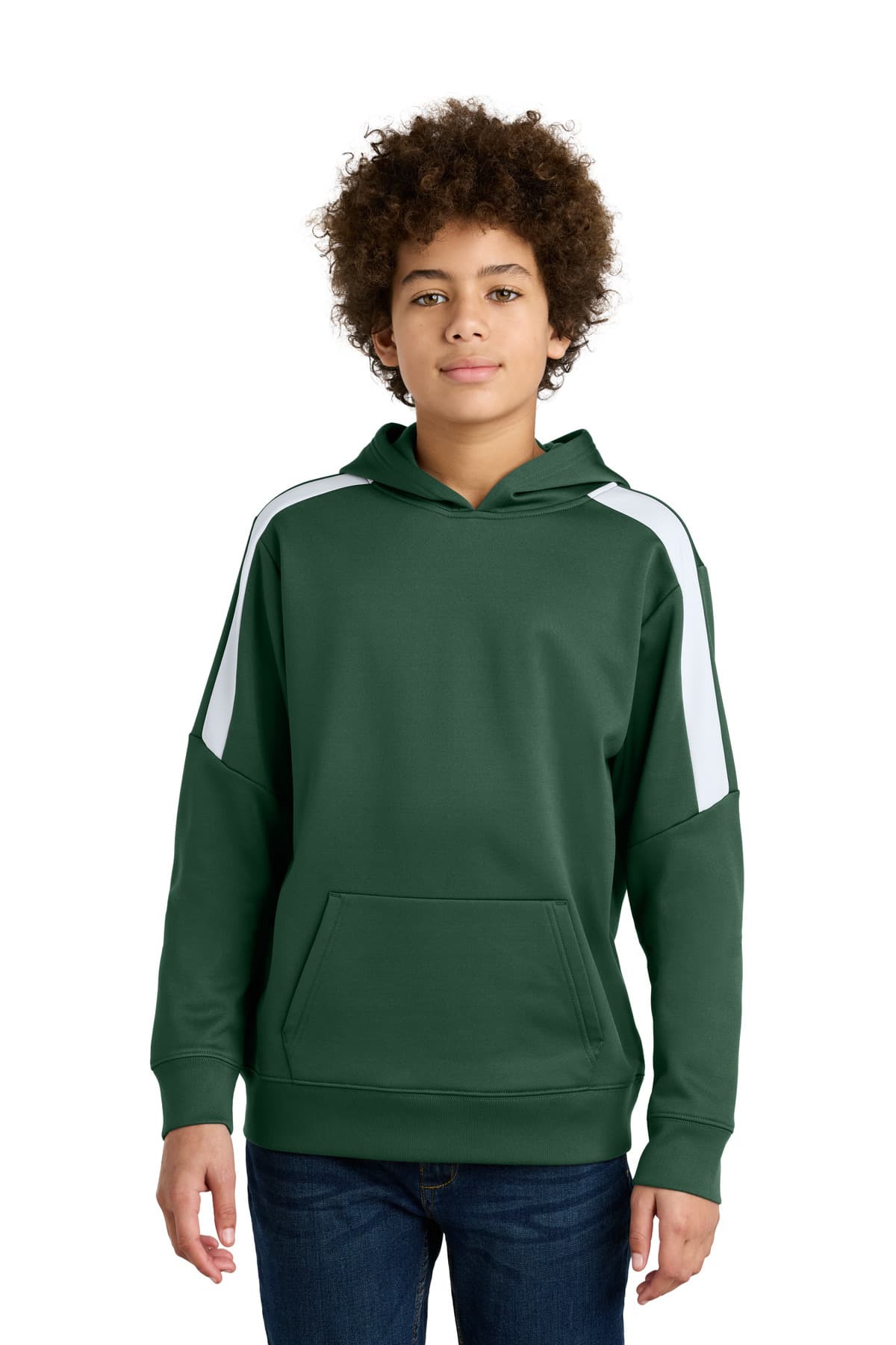 Sport-Tek Sport-Tek Youth Sport-Wick Fleece United Pullover Hoodie YST255
