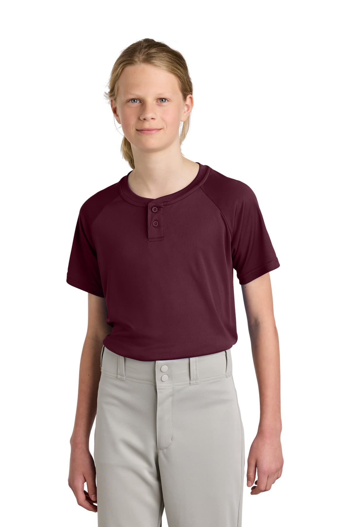 Sport-Tek Sport-Tek Youth PosiCharge Competitor 2-Button Henley YST359
