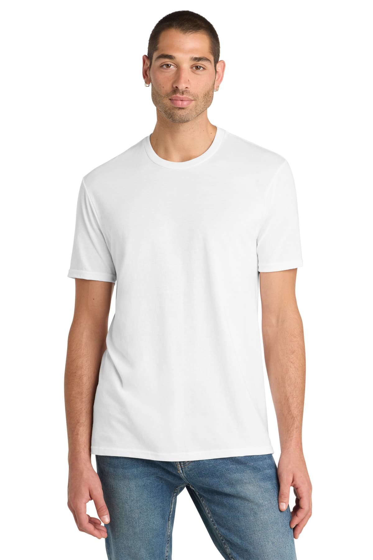 District District Perfect Blend CVC Tee. DM108 in White
