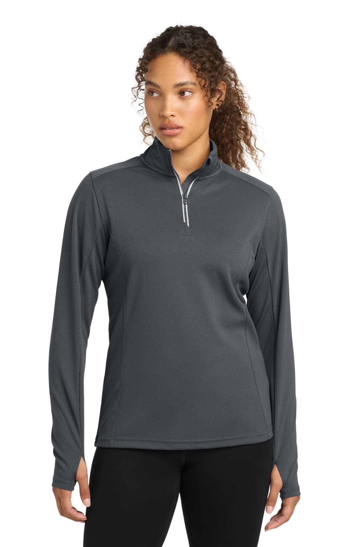 Sport-Tek Sport-Tek Women's Sport-Wick Textured 1/4-Zip Pullover. LST860