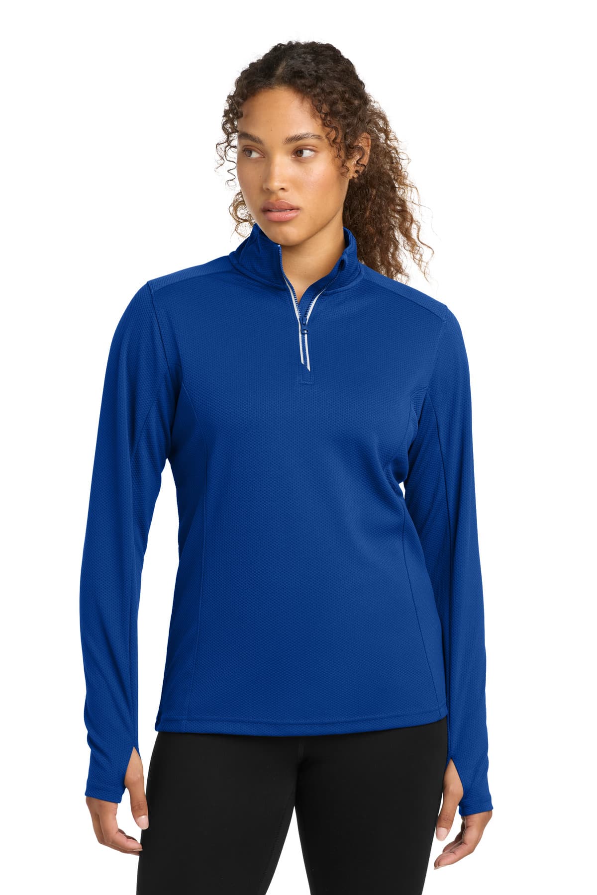 Sport-Tek Sport-Tek Women's Sport-Wick Textured 1/4-Zip Pullover. LST860