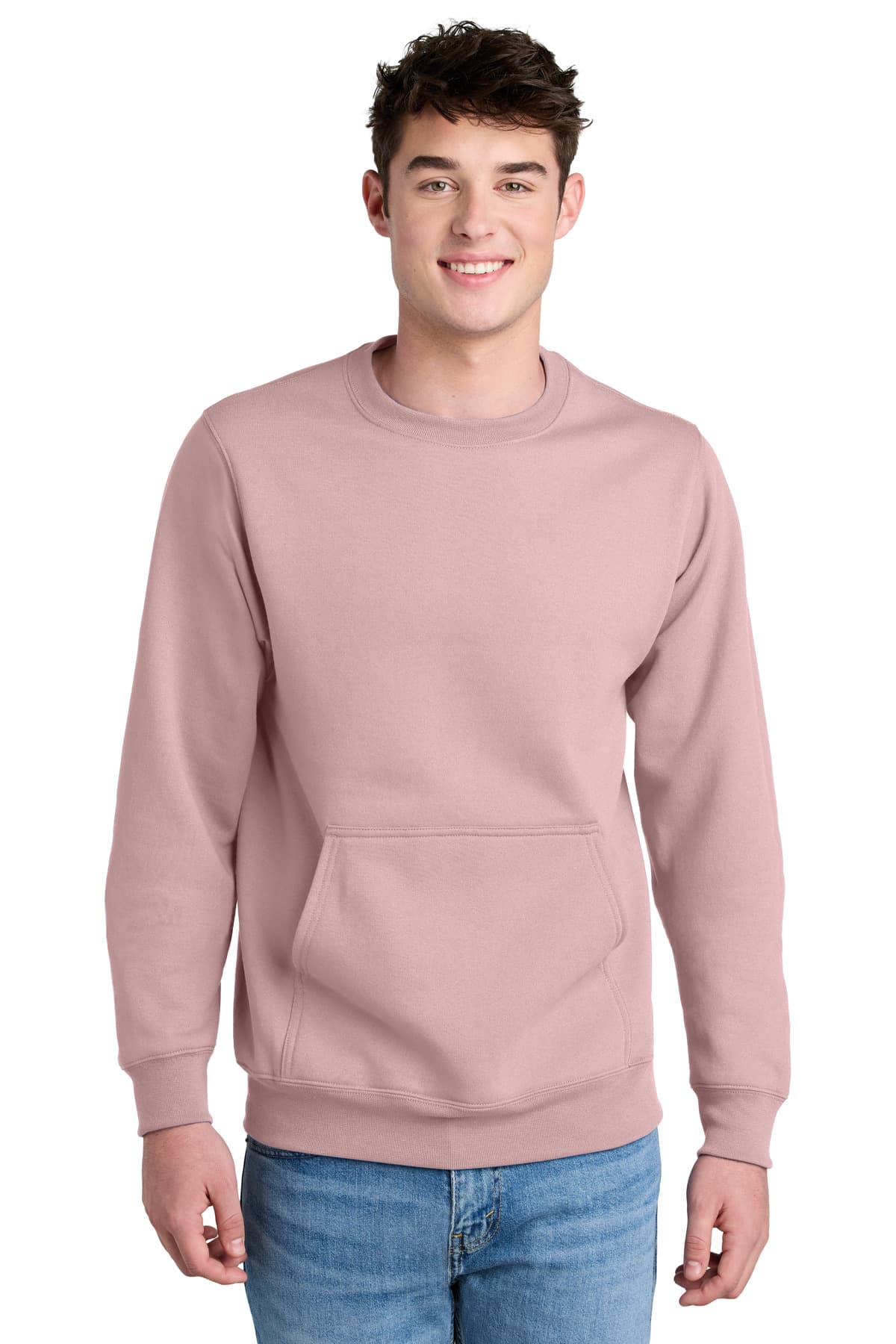 Port & Company Port & Co Core Fleece Crewneck Pocket Sweatshirt PC78PKT