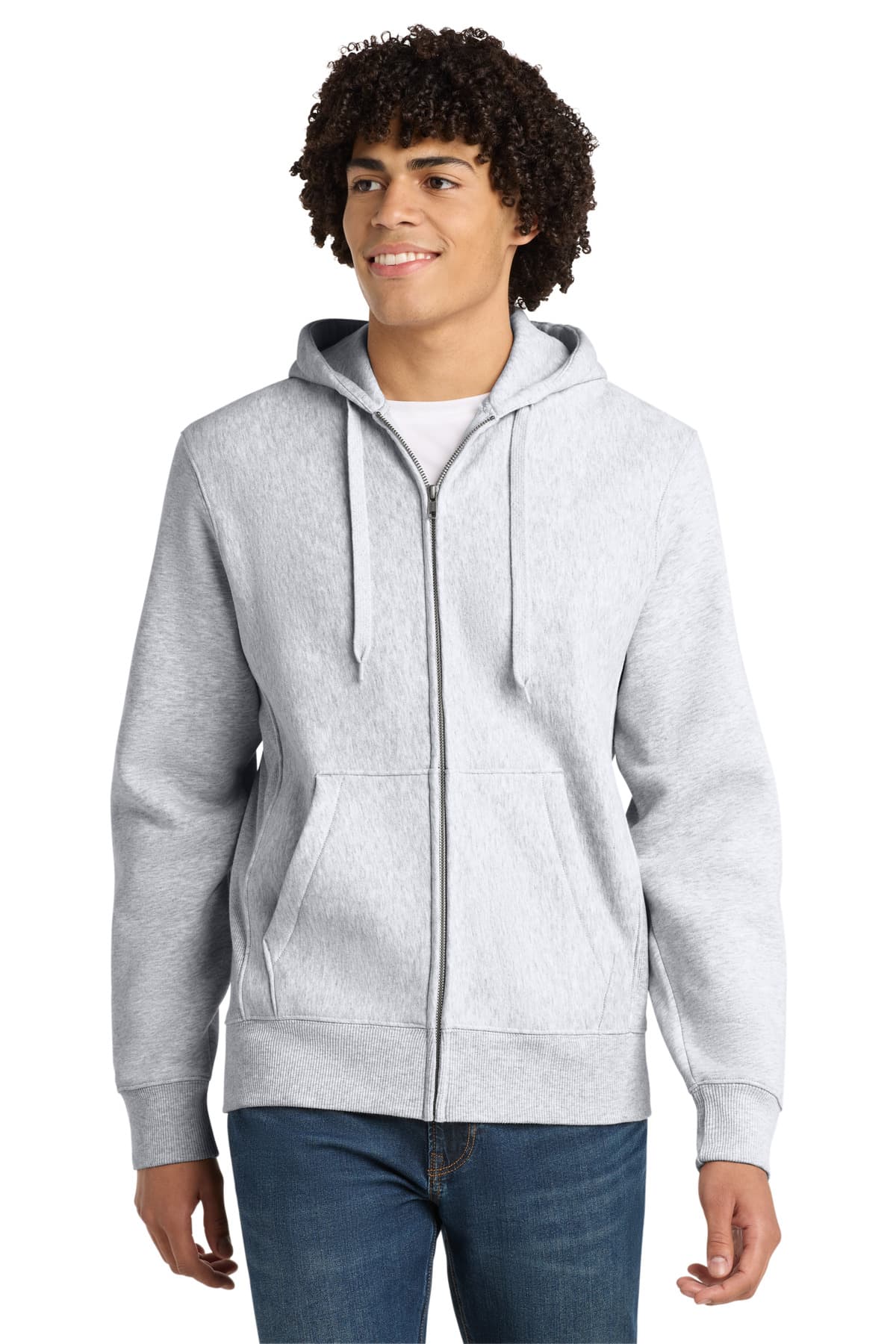 Sport-Tek Sport-Tek Super Heavyweight Full-Zip Hooded Sweatshirt. F282 in Athletic Heather