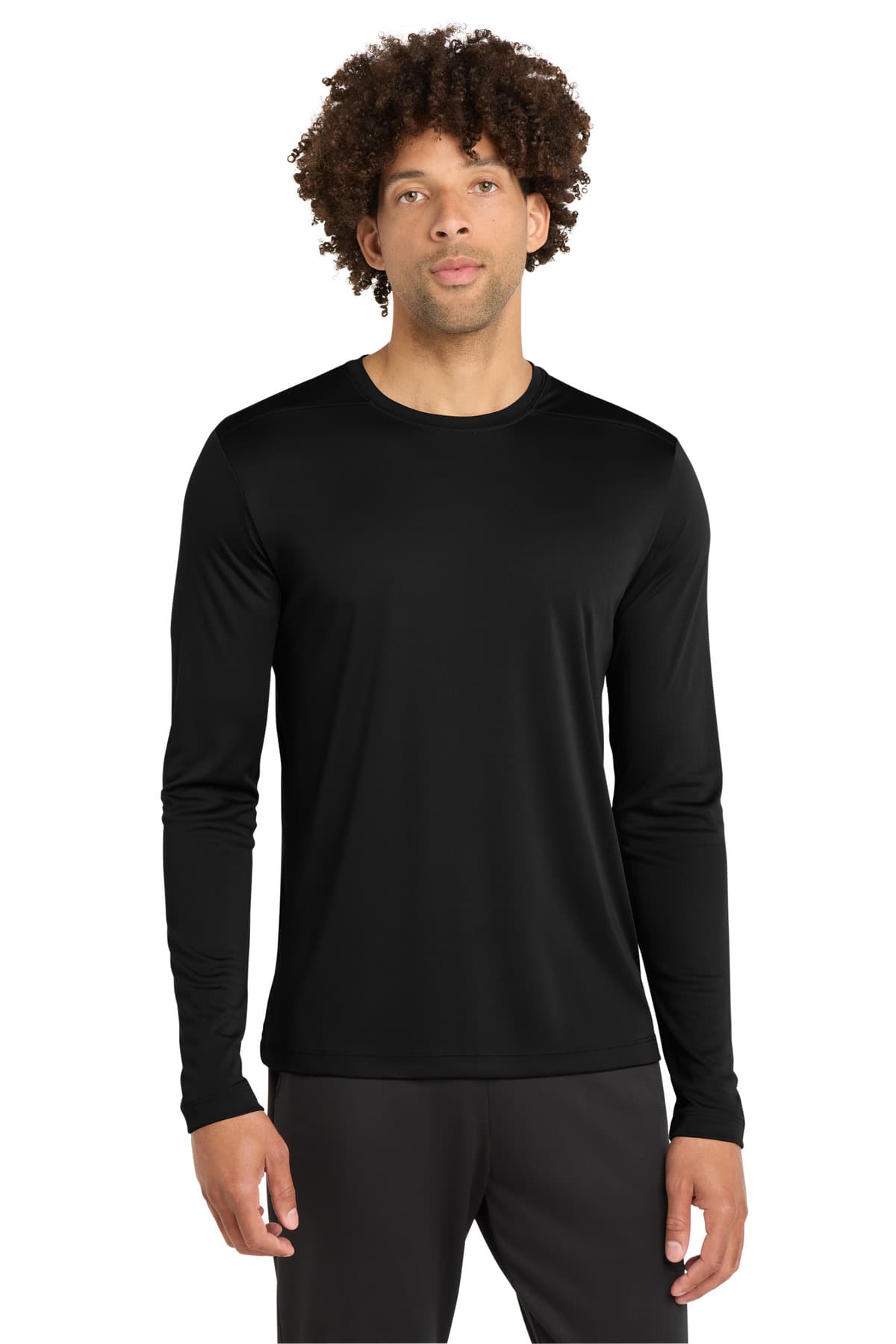 Sport-Tek Sport-Tek Posi-UV Pro Long Sleeve Tee. ST420LS in Black