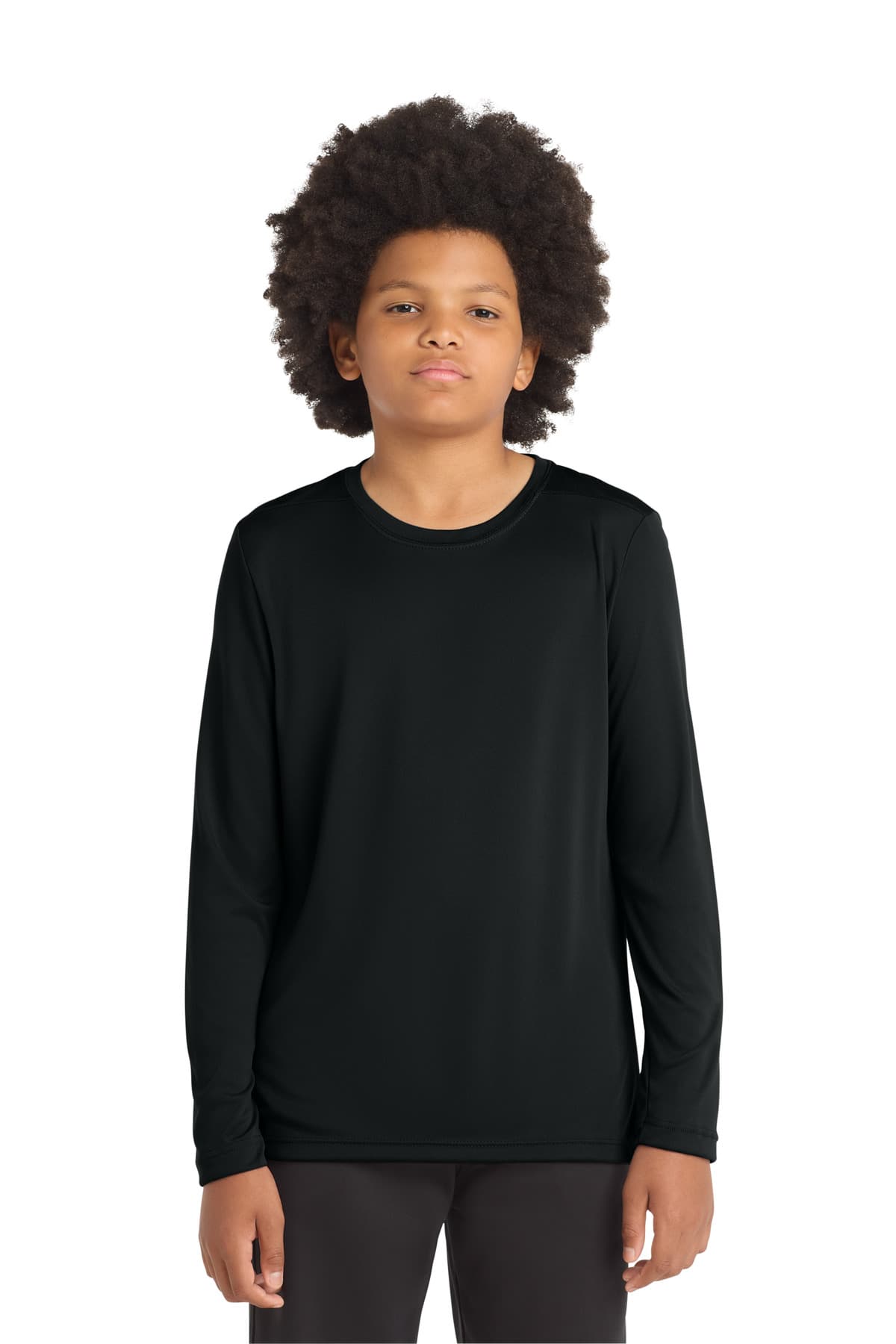 Sport-Tek Sport-Tek Youth Posi-UV Pro Long Sleeve Tee. YST420LS in Black