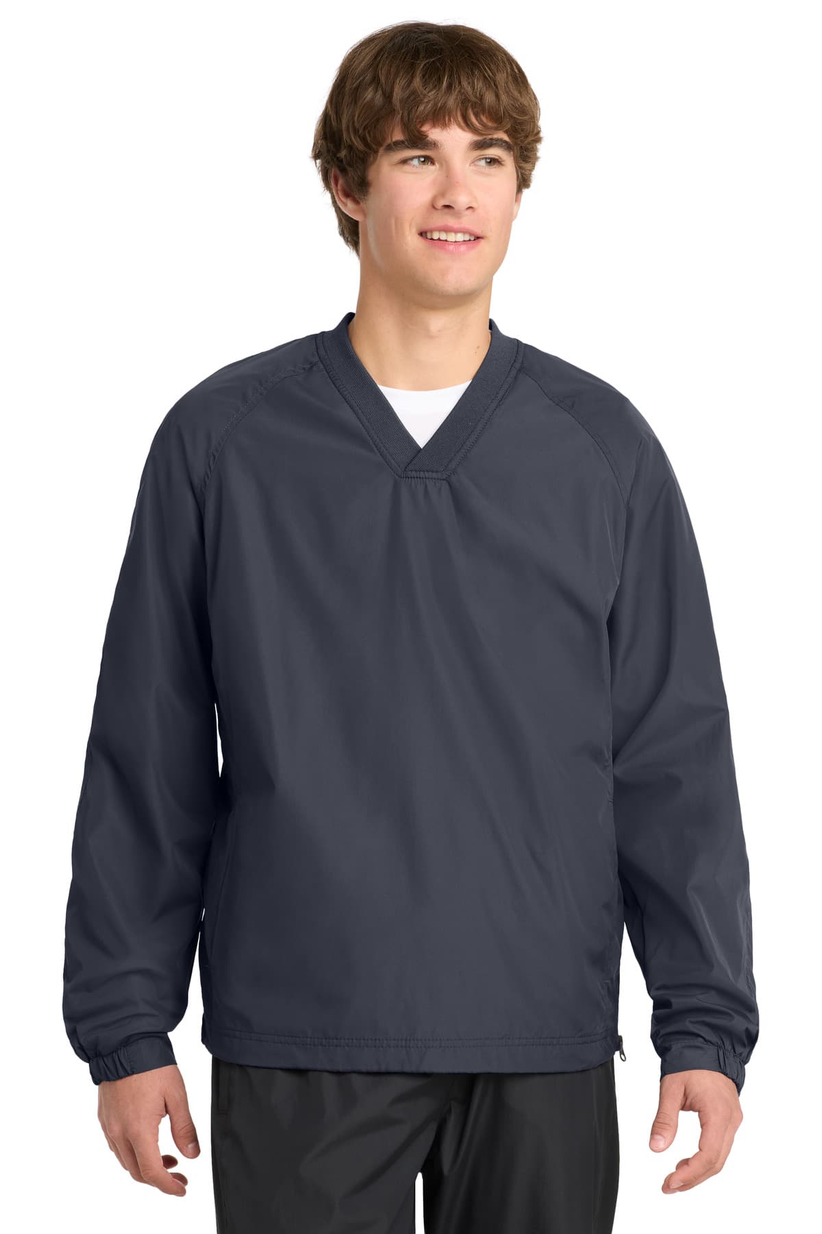 Sport-Tek Sport-Tek V-Neck Raglan Wind Shirt. JST72
