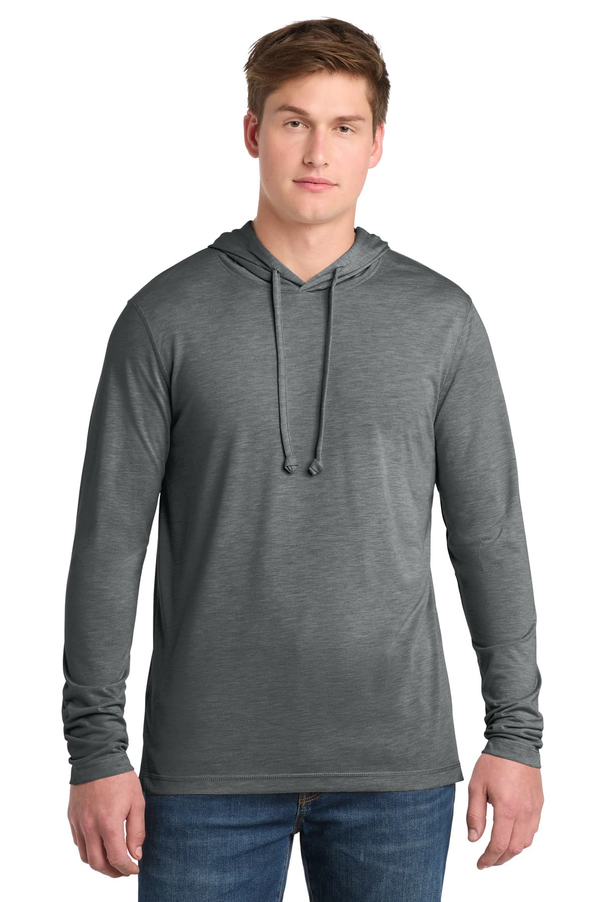 Sport-Tek Sport-Tek PosiCharge Tri-Blend Wicking Long Sleeve Hoodie ST406