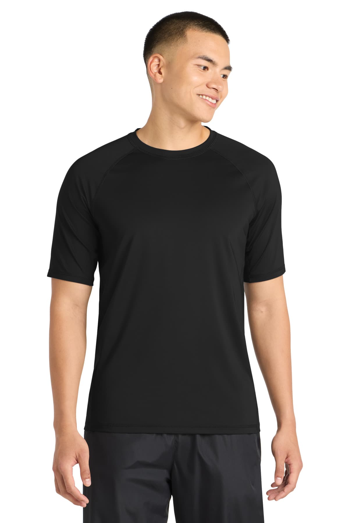 Sport-Tek Sport-Tek Rashguard Tee. ST470 in Black