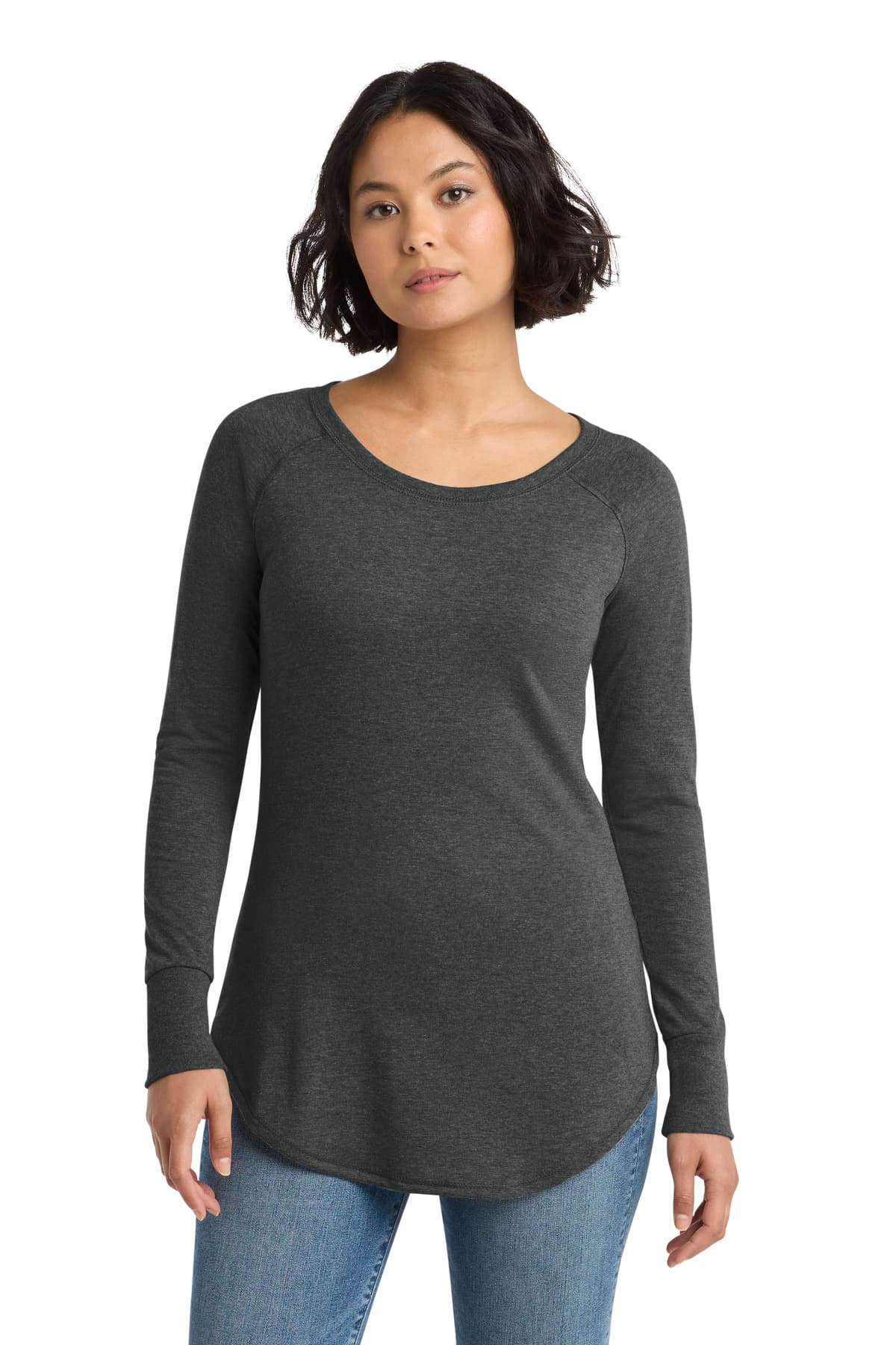 District District Women's Perfect Tri Long Sleeve Tunic Tee. DT132L