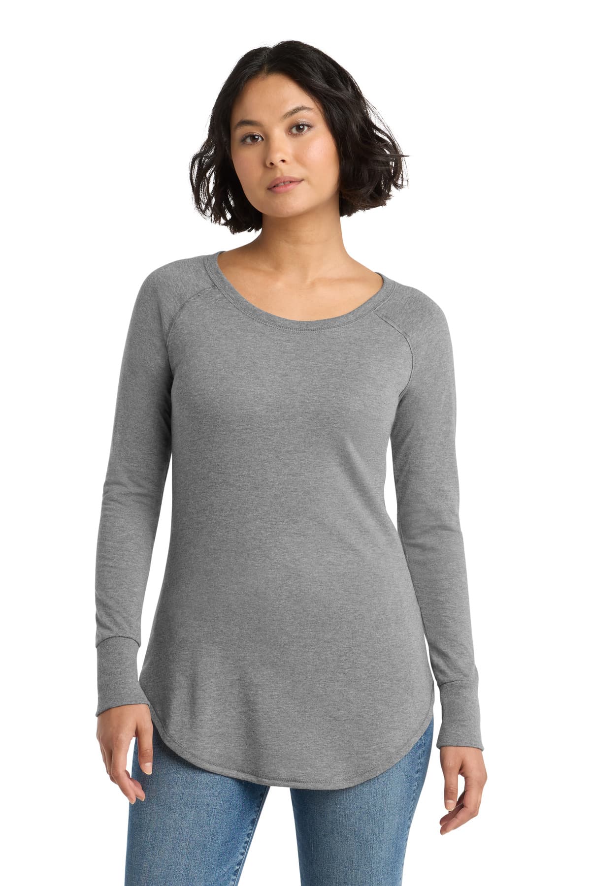 District District Women's Perfect Tri Long Sleeve Tunic Tee. DT132L