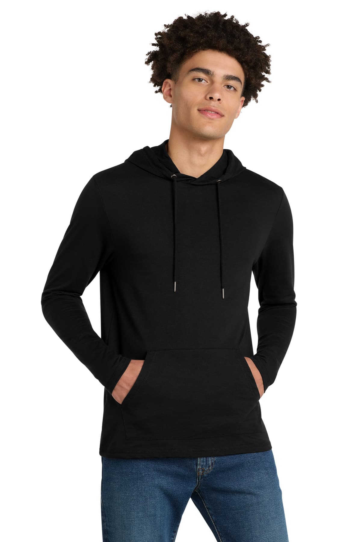 District District Featherweight French Terry Hoodie DT571 in Black