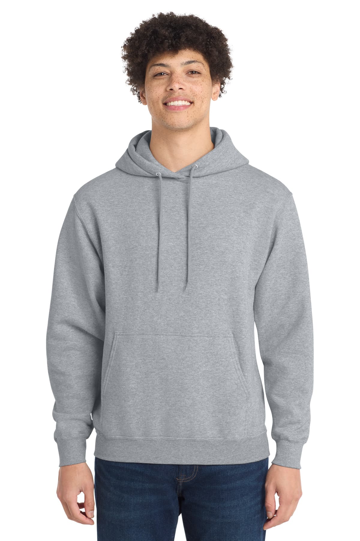 Port & Company Port & Co Core Fleece Pullover Hooded Sweatshirt. PC78H in Athletic Heather