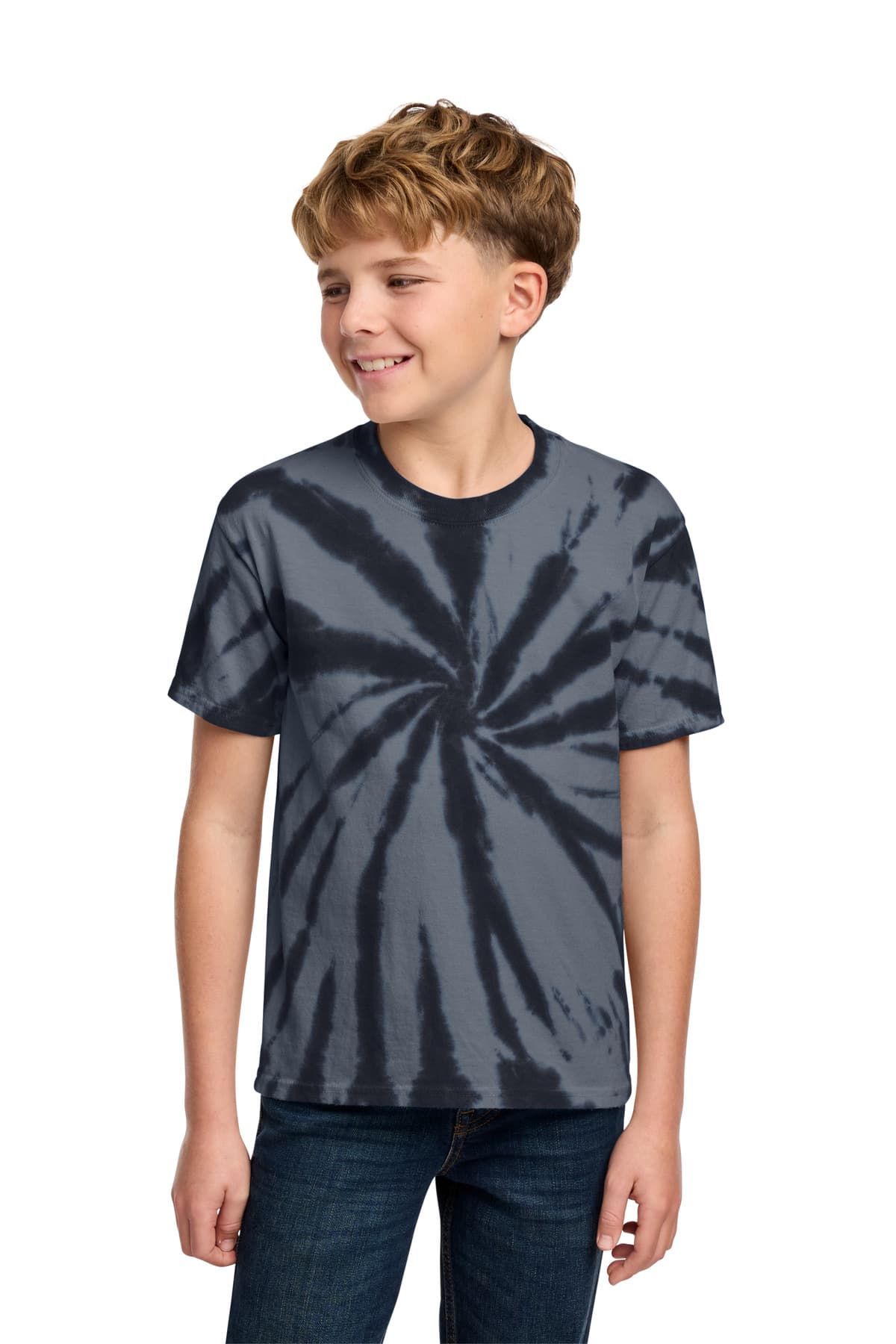 Port & Company Port & Co Youth Tie-Dye Tee. PC147Y in Black