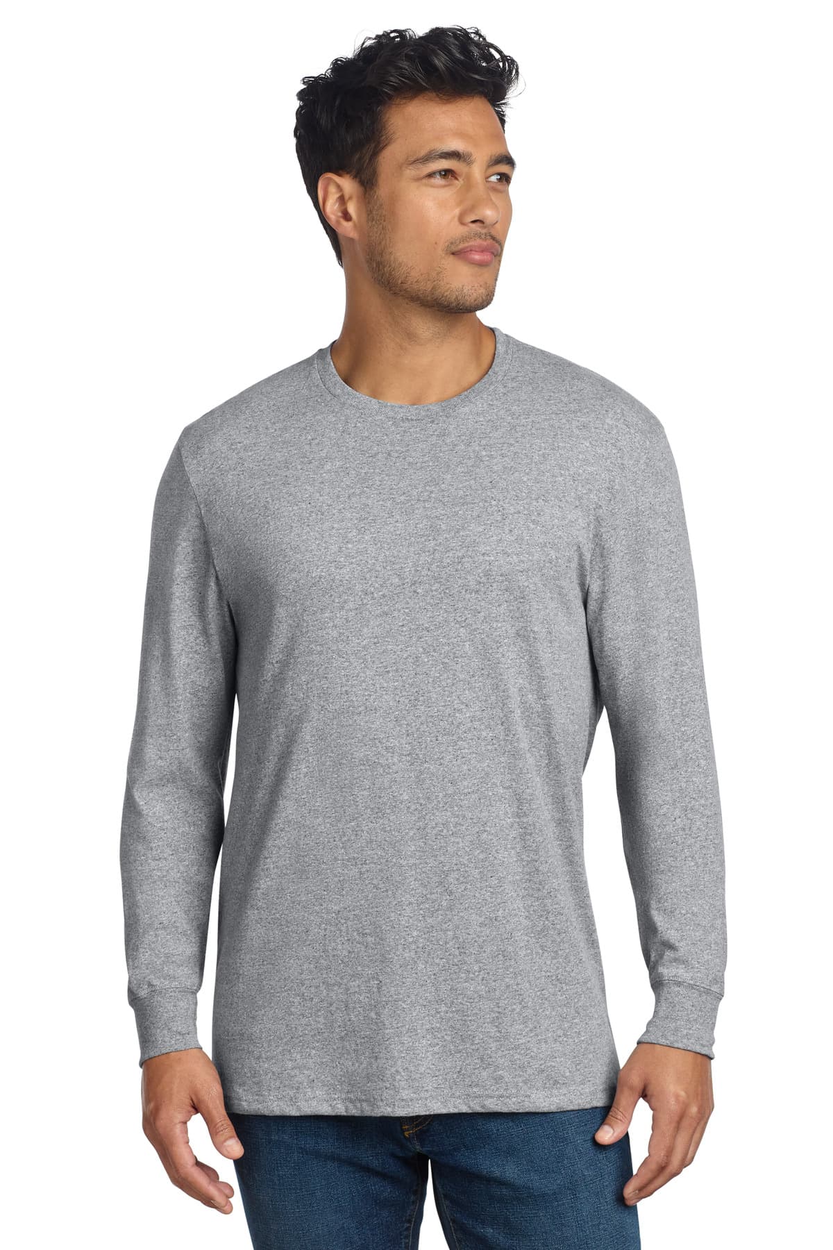AllMade Allmade Unisex Long Sleeve Recycled Blend Tee AL6204 in Remade Gray Heather