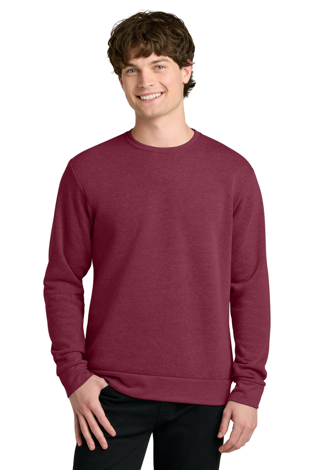 Next Level Next Level Apparel Adult Malibu Crewneck Sweatshirt NL9002 in Heather Cardinal