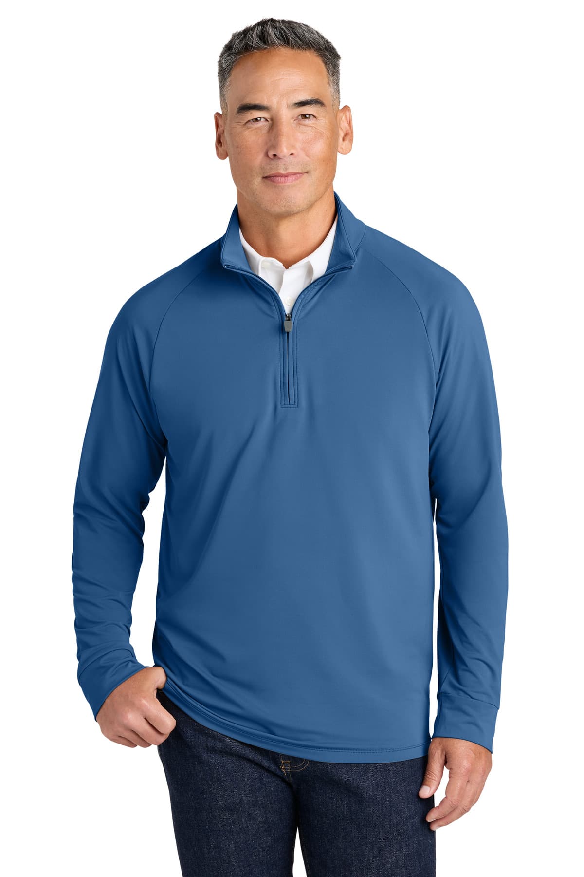 Brooks Brothers Brooks Brothers Luxe Performance 1/4-Zip BB18214 in Charter Blue