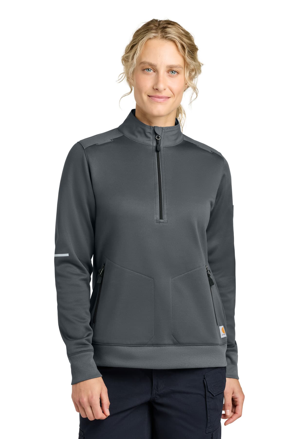 Carhartt Carhartt Women's FLD & RSCU 1/2-Zip Mid-Layer CTC82912 in Pewter