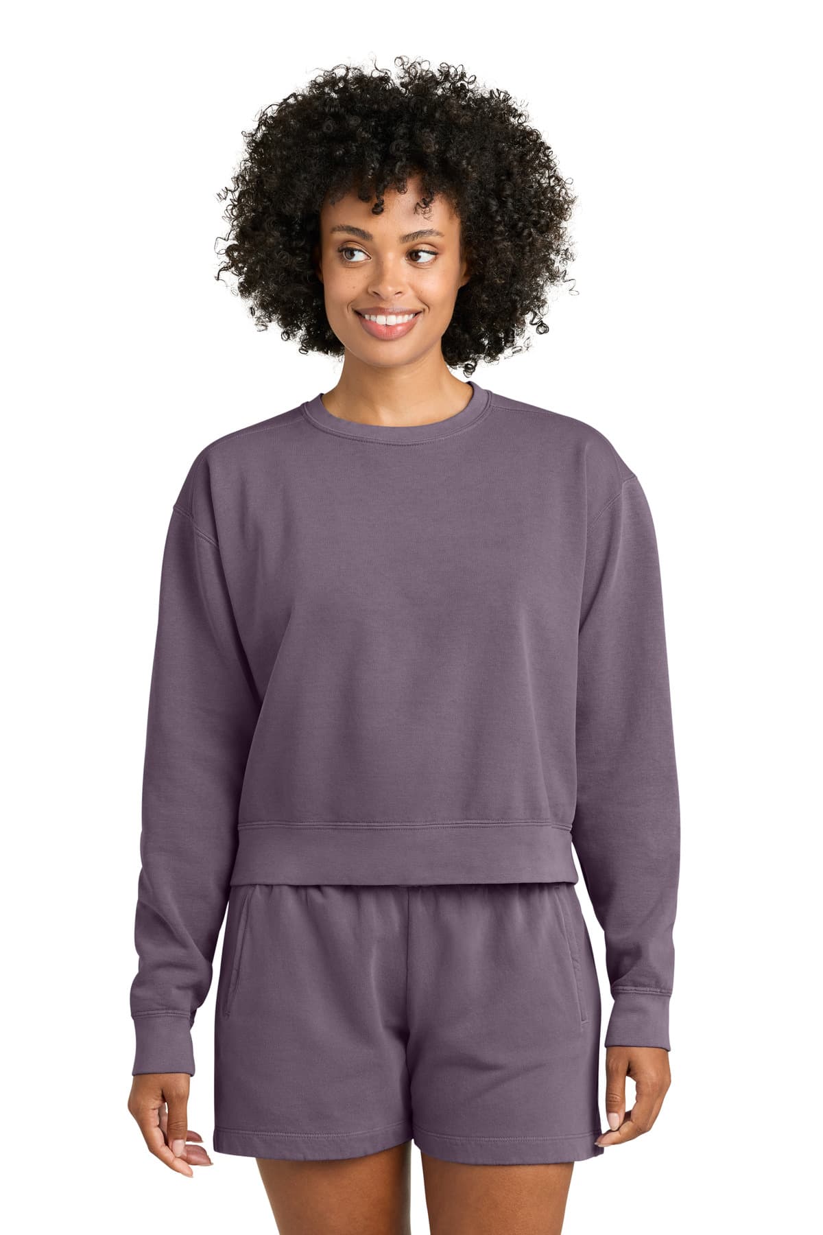 Comfort Colors Comfort Colors Women's Mid-Length Crewneck Sweatshirt 1566L in Dusk