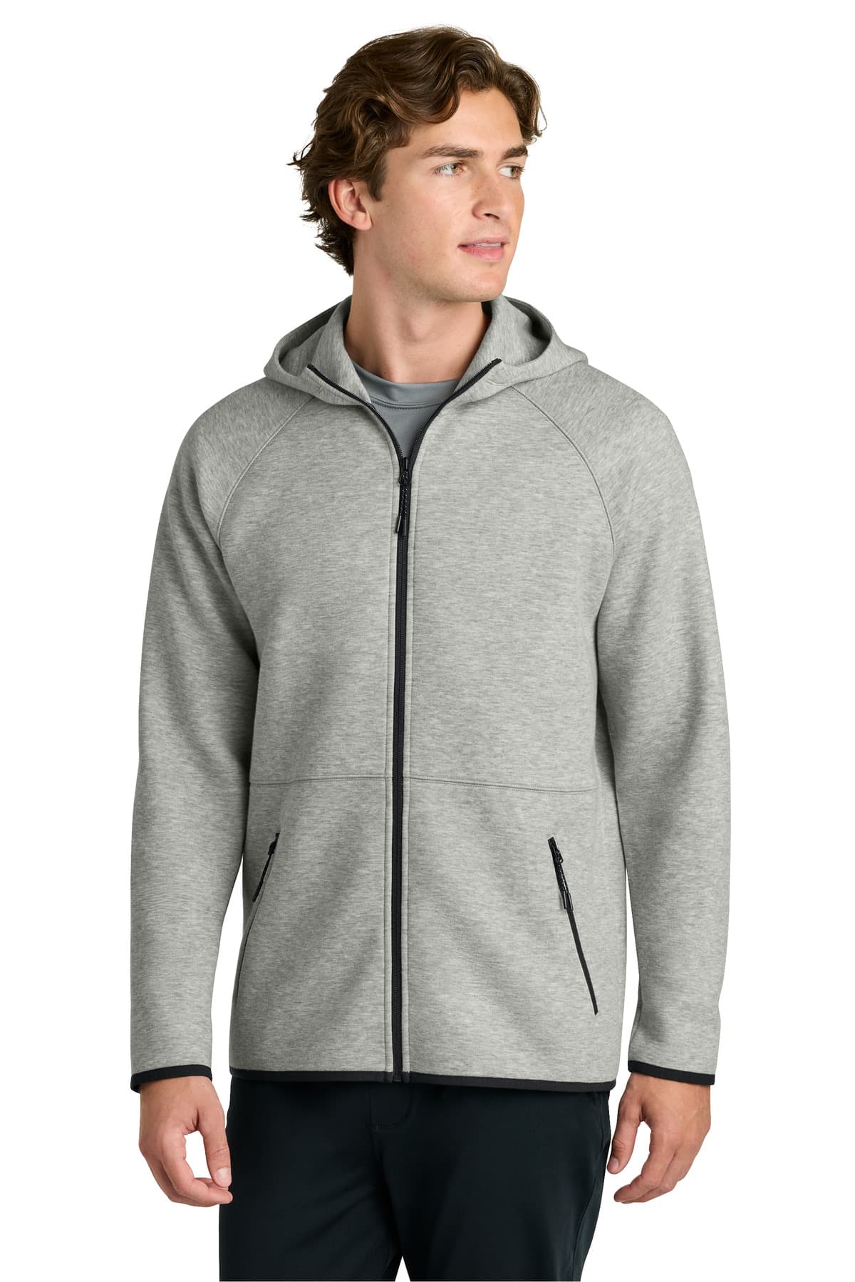 Sport-Tek Sport-TekPhenom Full-Zip Hoodie ST840 in Athletic Heather