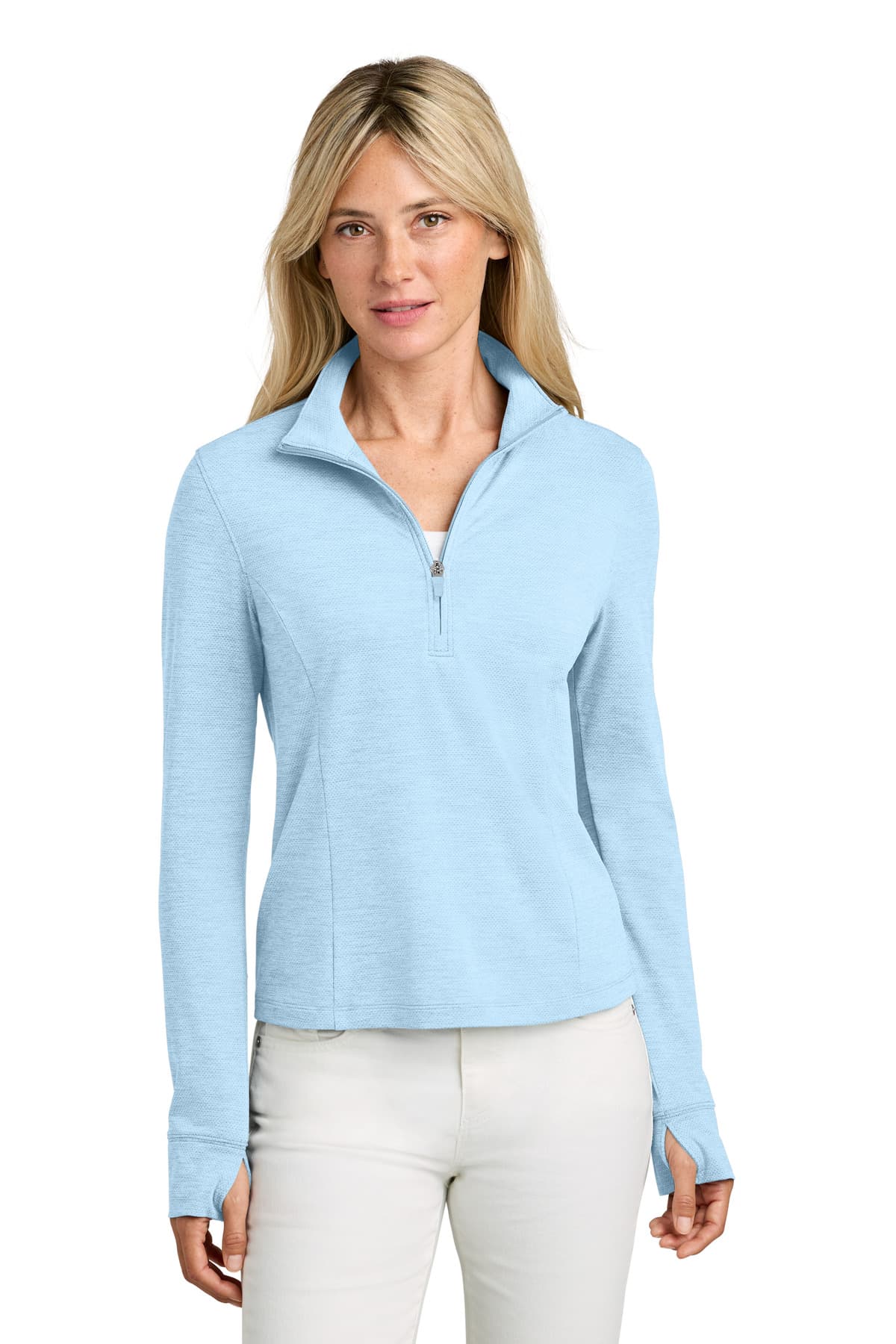 TravisMathew TravisMathew Women's Onward 1/2-Zip TMA42778 in Airy Blue Heather