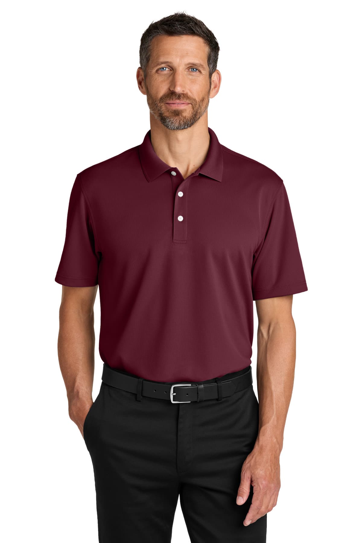 Port Authority Port Authority Dry Zone Stain-Release Grid Polo K845 in Club Burgundy