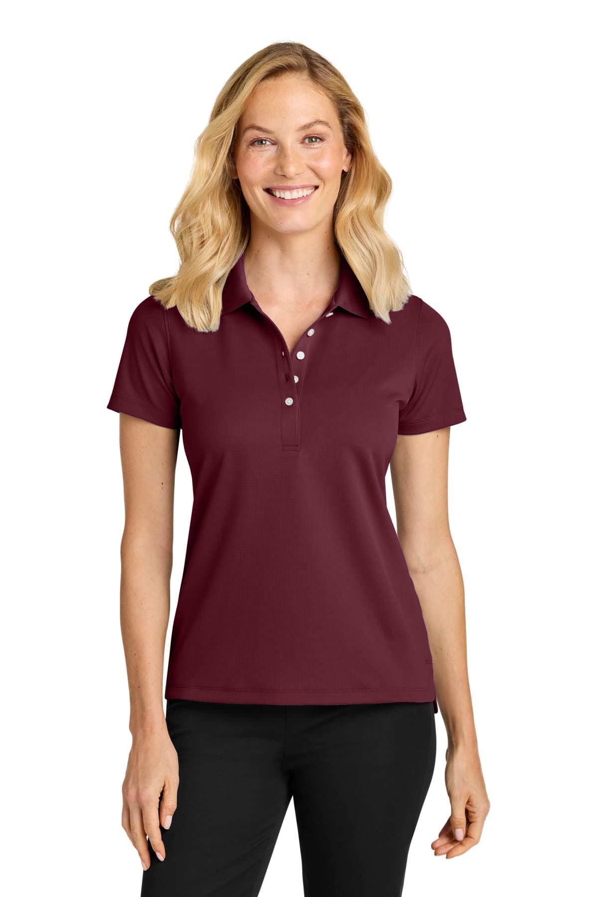 Port Authority Port Authority Women's Dry Zone Stain-Release Grid Polo LK845 in Club Burgundy