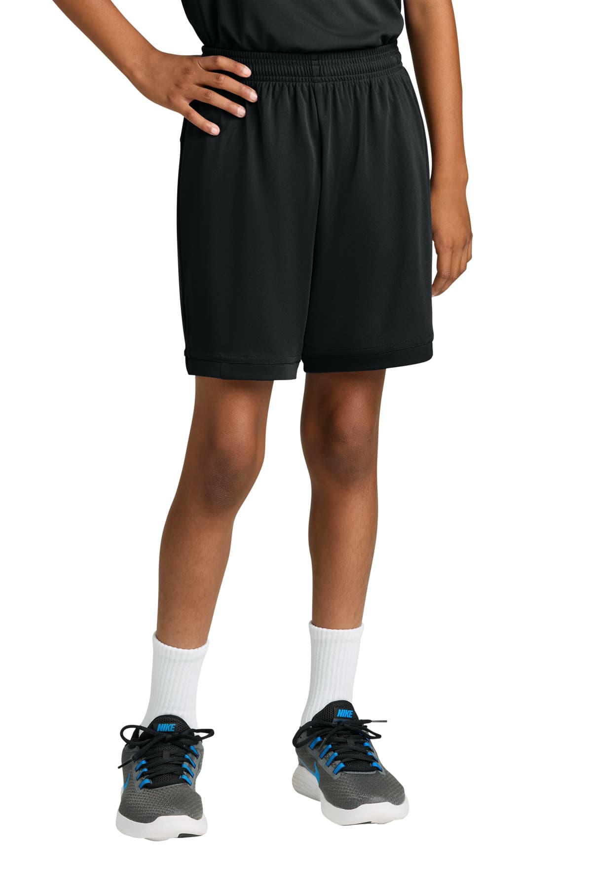 Sport-Tek Sport-Tek Youth Club 5 Short YST4420 in Black/ Black