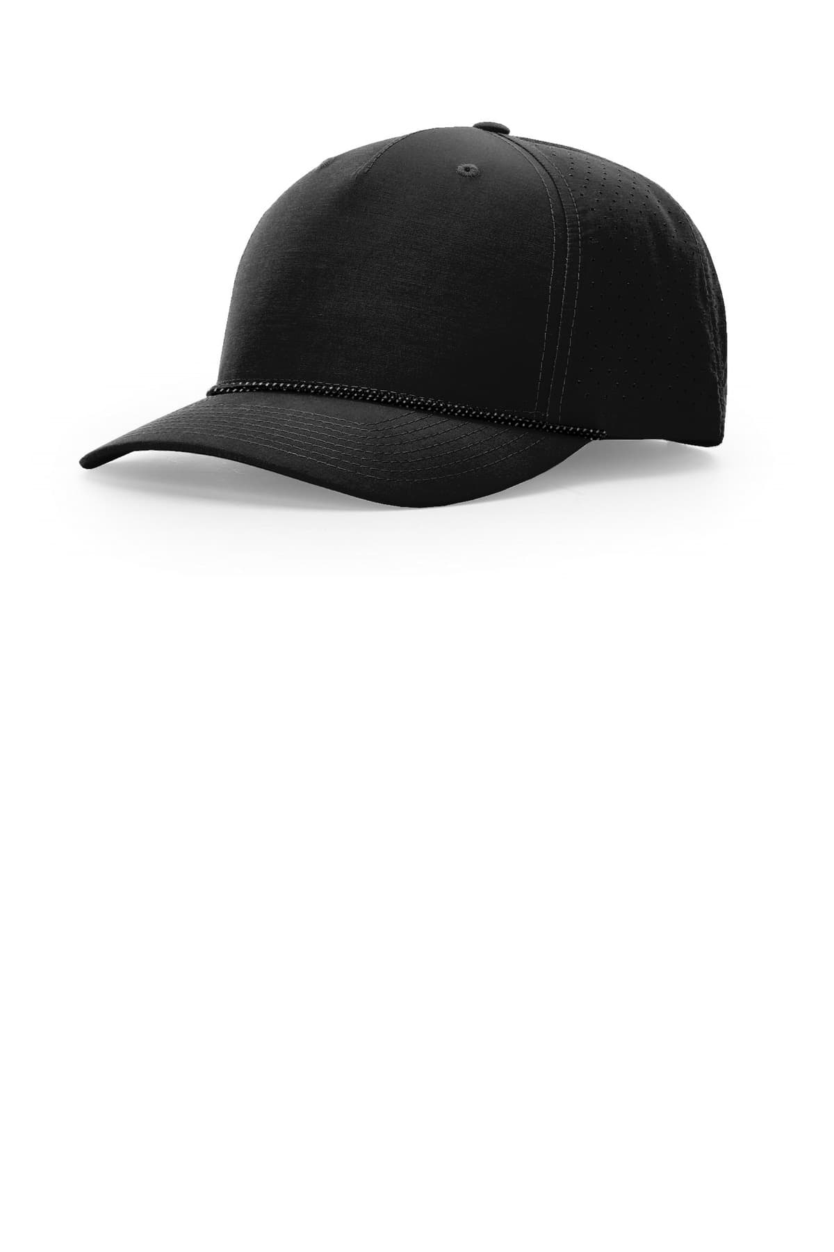 Richardson Richardson Laser Perf Performance Rope Cap 355 in Black/ Black Grey