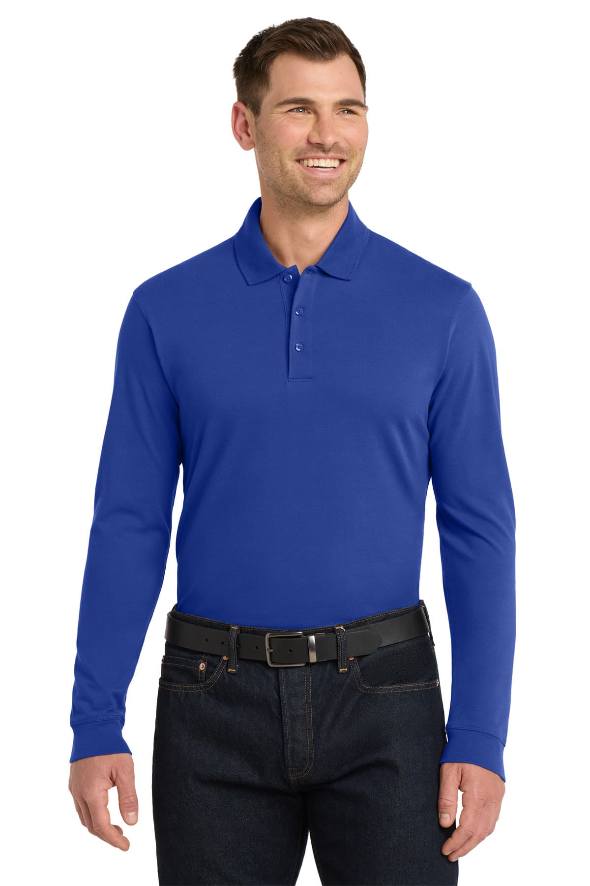 Port Authority Port Authority EZCotton Long Sleeve Polo. K8000LS