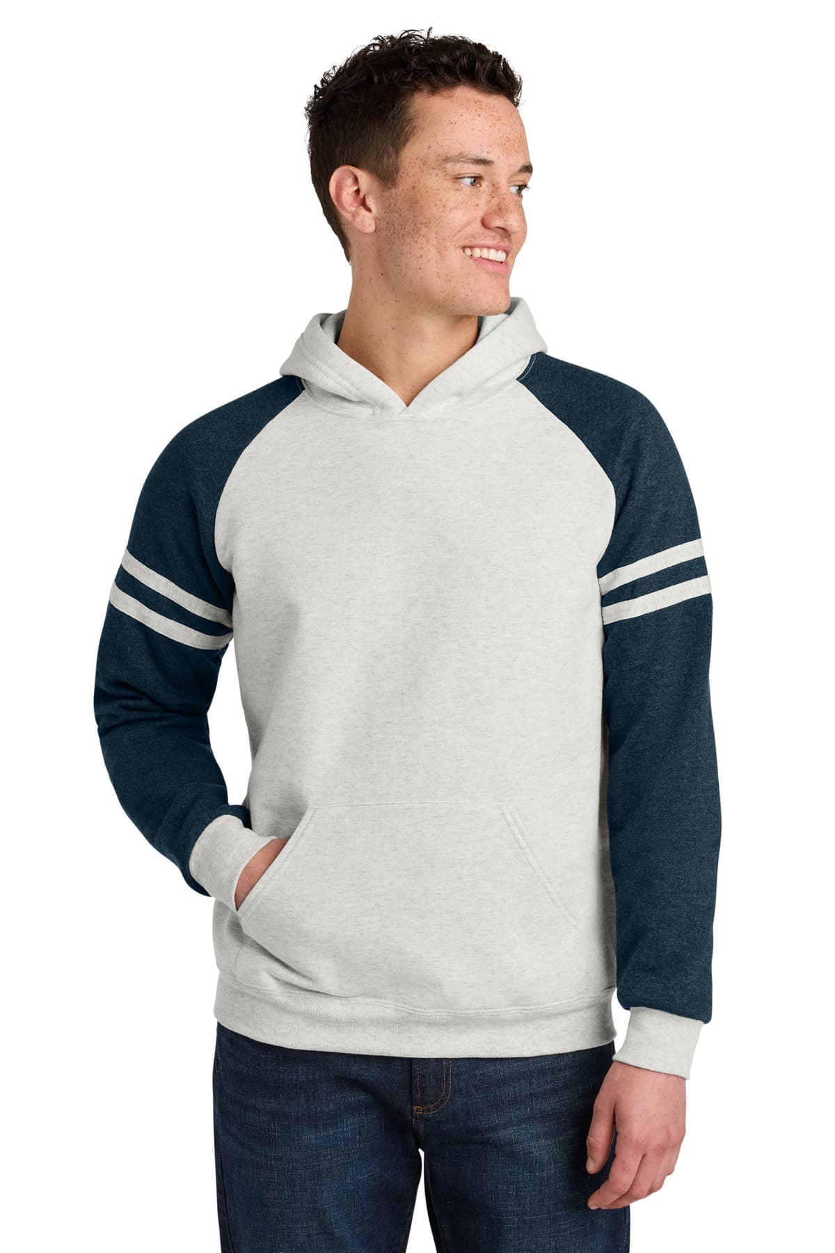 Jerzees Jerzees Unisex NuBlend Varsity Colorblock Hooded Sweatshirt 97C