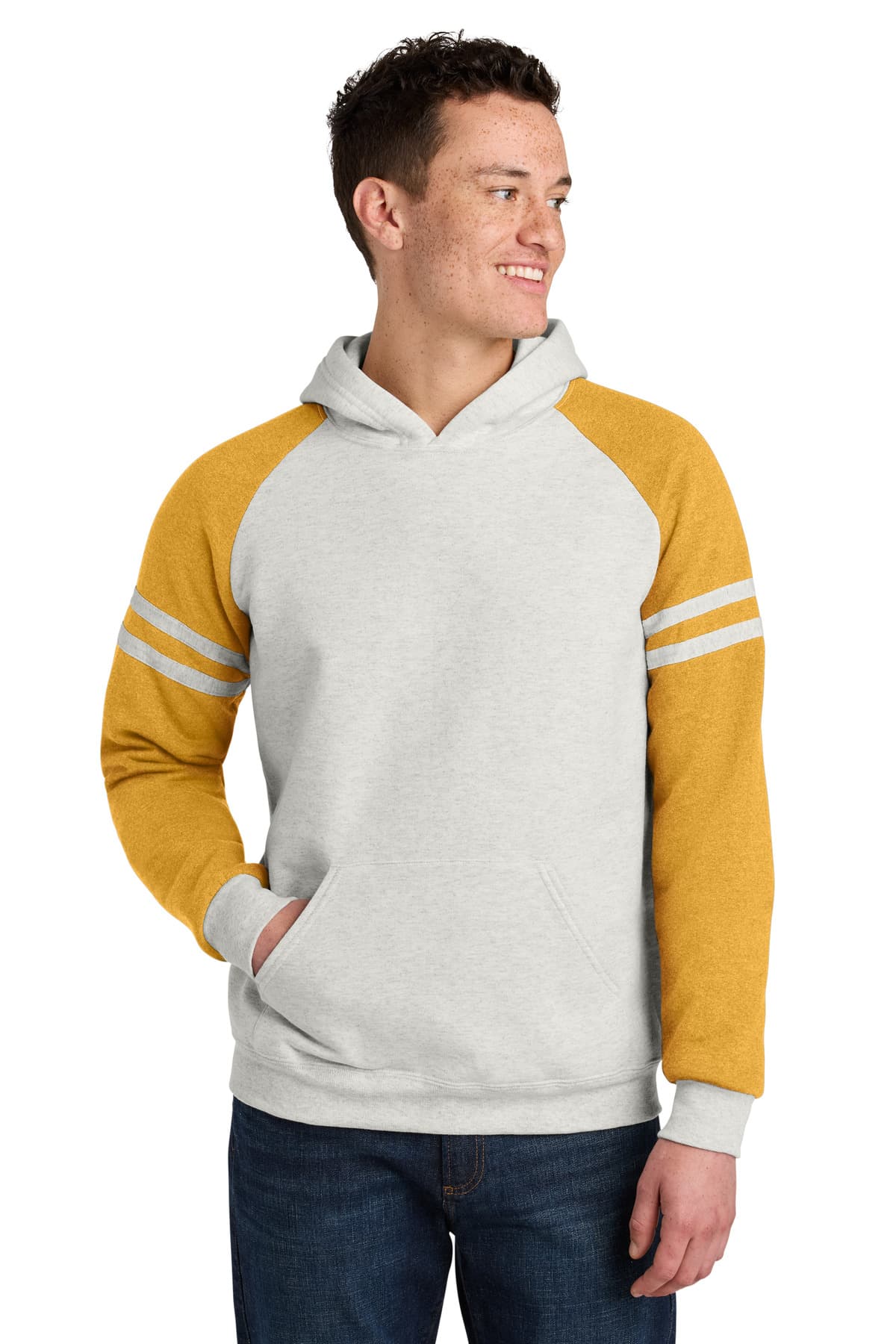 Jerzees Jerzees Unisex NuBlend Varsity Colorblock Hooded Sweatshirt 97C