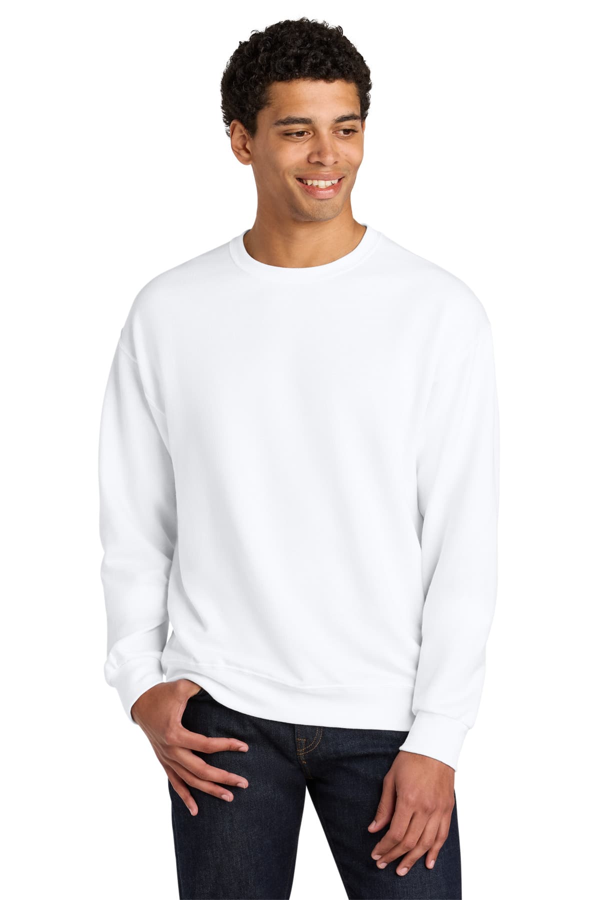 Jerzees Jerzees Ultimate Unisex CVC Ring Spun Crewneck Sweatshirt IC48M
