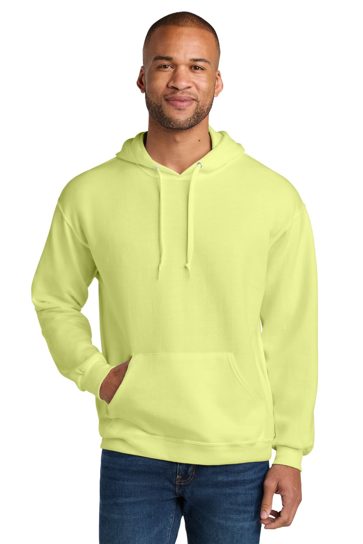 Jerzees Jerzees Ultimate Unisex CVC Ring Spun Hooded Sweatshirt IC49M in Celery Juice
