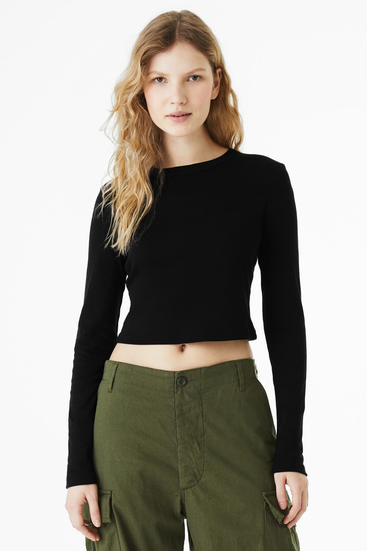 Bella + Canvas BELLA+CANVAS Women's Micro Rib Long Sleeve Baby Tee BC1501