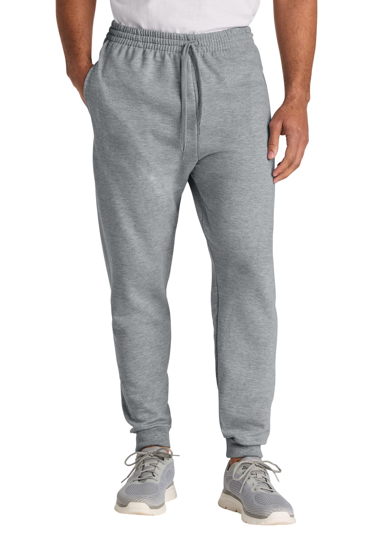 Jerzees Jerzees Ultimate Unisex CVC Ring Spun Pocket Jogger IC50M in Athletic Heather