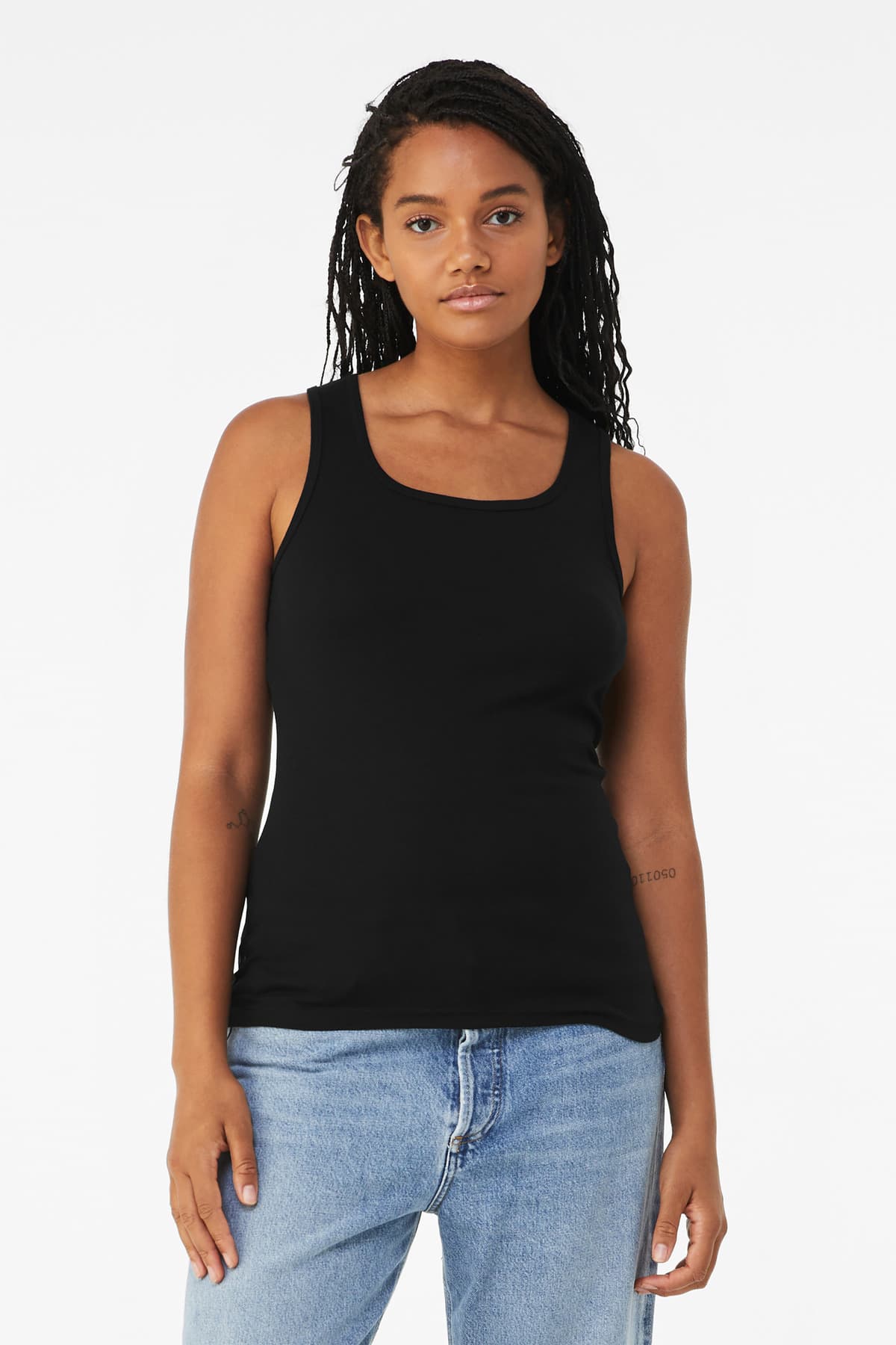 Bella + Canvas BELLA+CANVAS Women's Baby Rib Tank BC1080 in Black