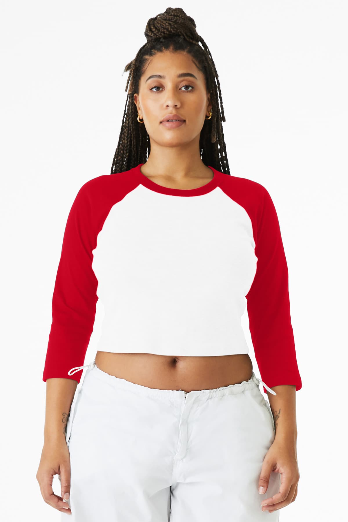 Bella + Canvas BELLA+CANVAS Women's Micro Rib 3/4 Raglan Baby Tee BC1200
