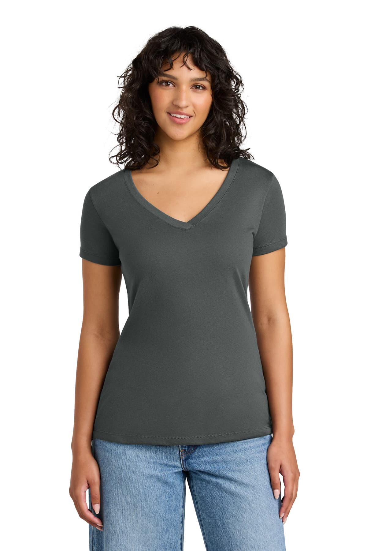 Next Level Next Level Apparel Women's Ideal V-Neck Tee NL1540 in Dark Gray