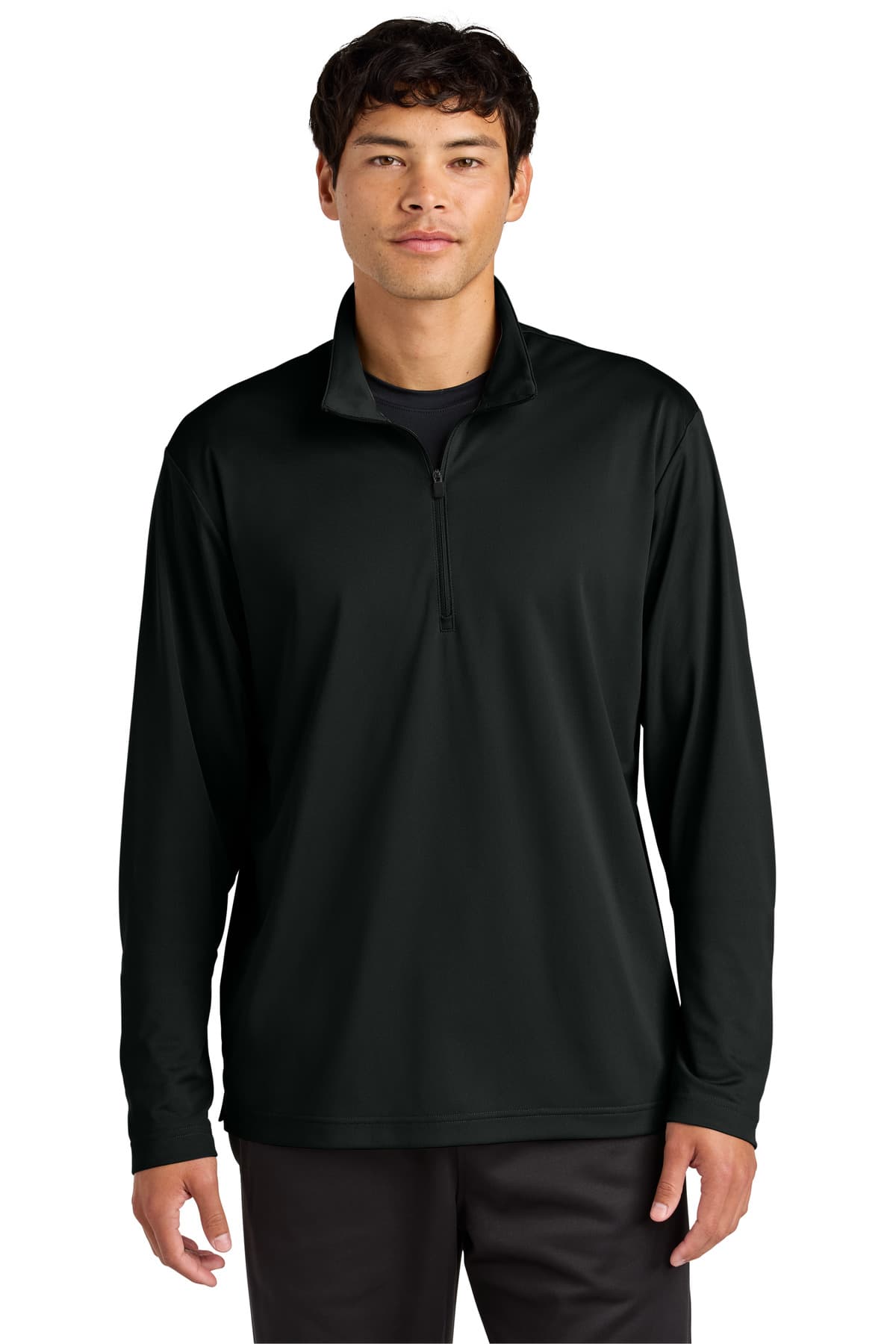 Sport-Tek Sport-Tek Micropique Sport-Wick 1/4-Zip ST672 in Black