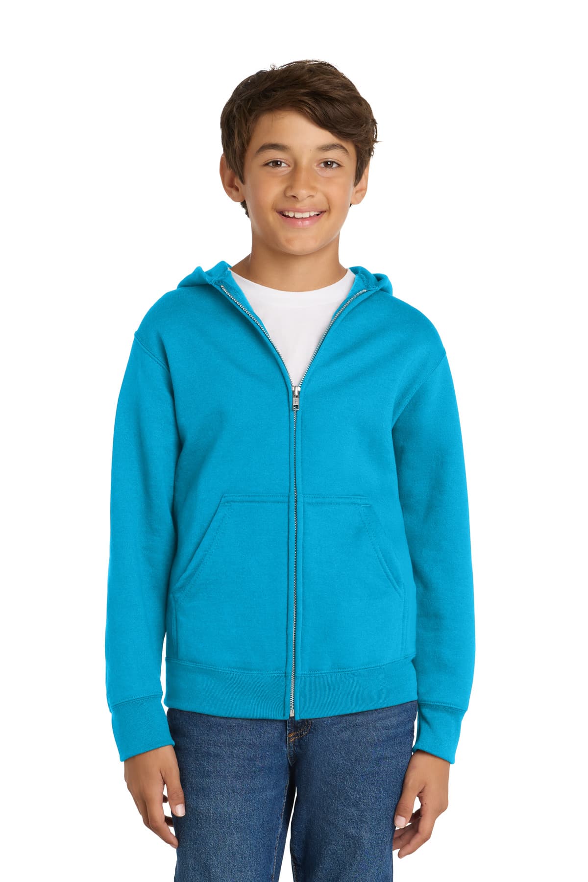 Port & Company Port & Co Youth Core Fleece Full-Zip Hooded Sweatshirt PC78YZH