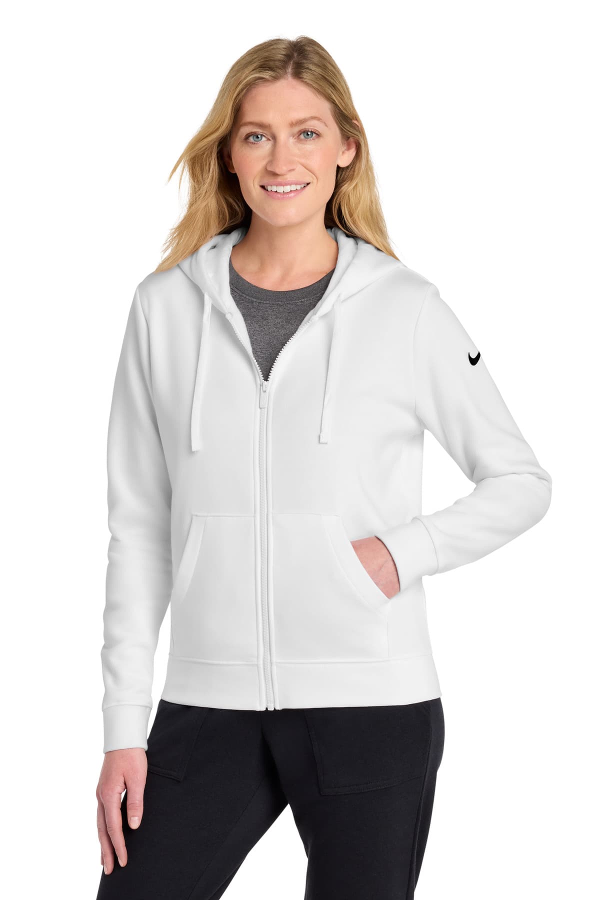 Nike Nike Women's Club Fleece Sleeve Swoosh Full-Zip Hoodie NKFD9890