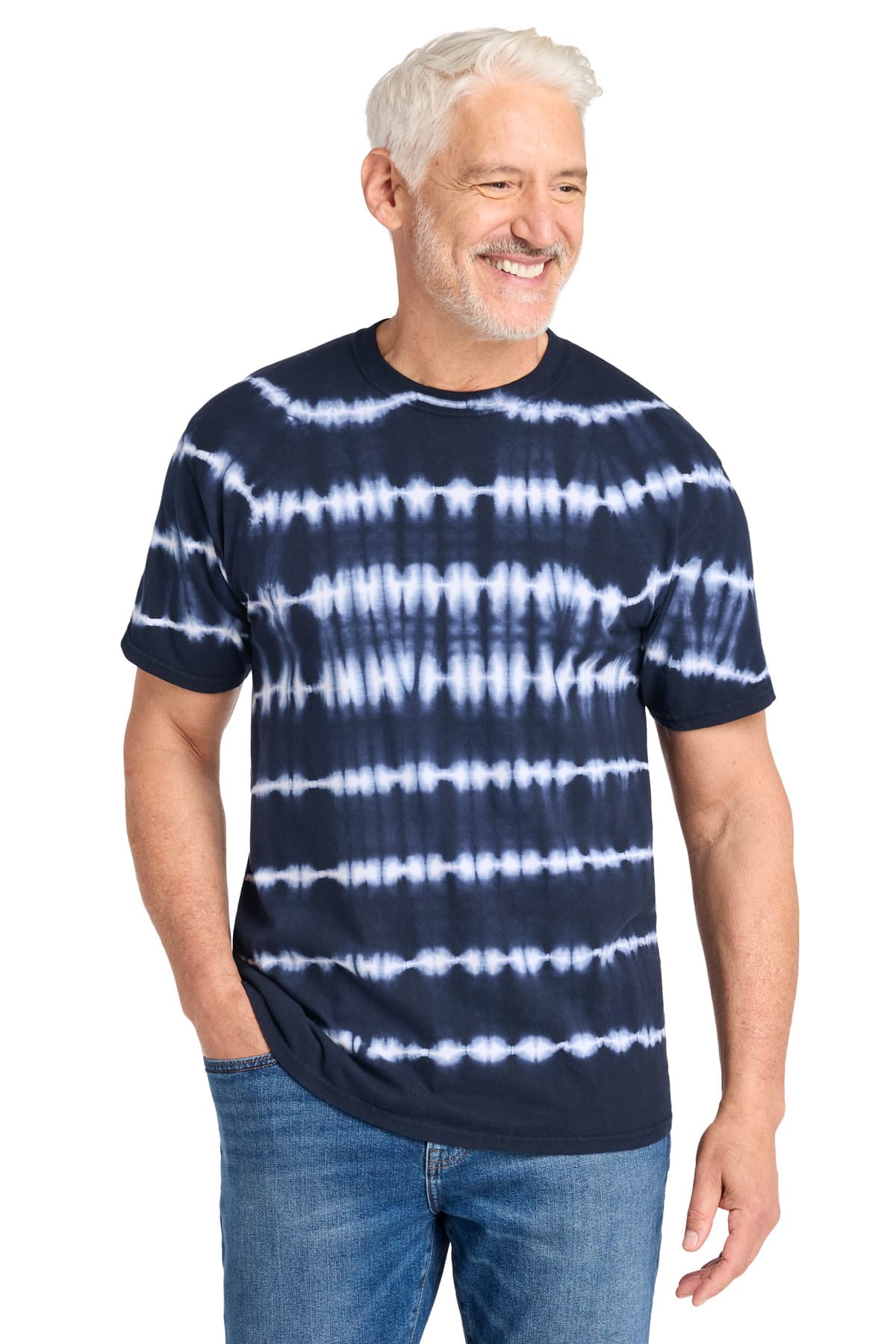 Port & Company Port & Co Allover Stripe Tie-Dye Tee PC142