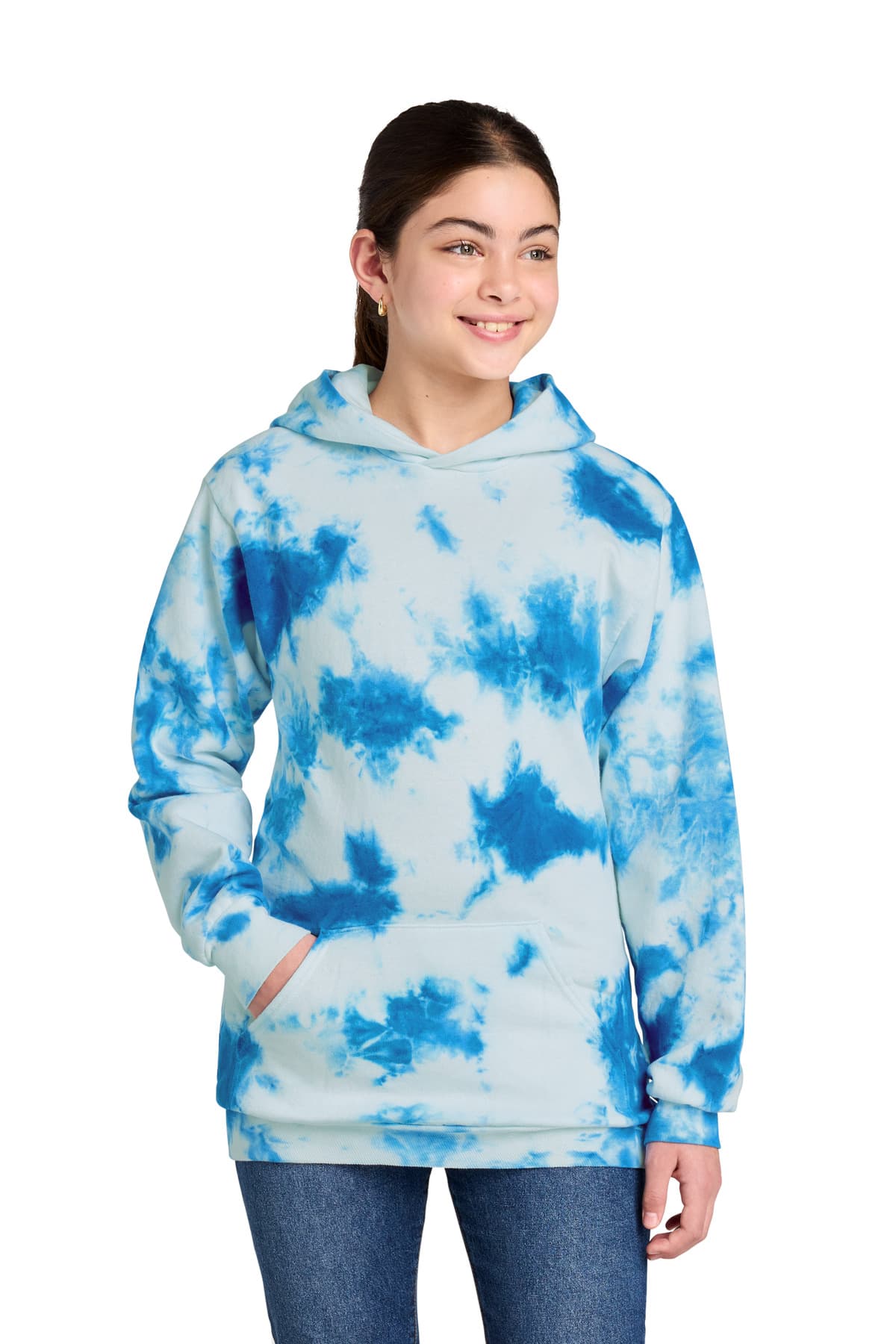 Port & Company Port & Co Youth Crystal Tie-Dye Pullover Hoodie PC144Y