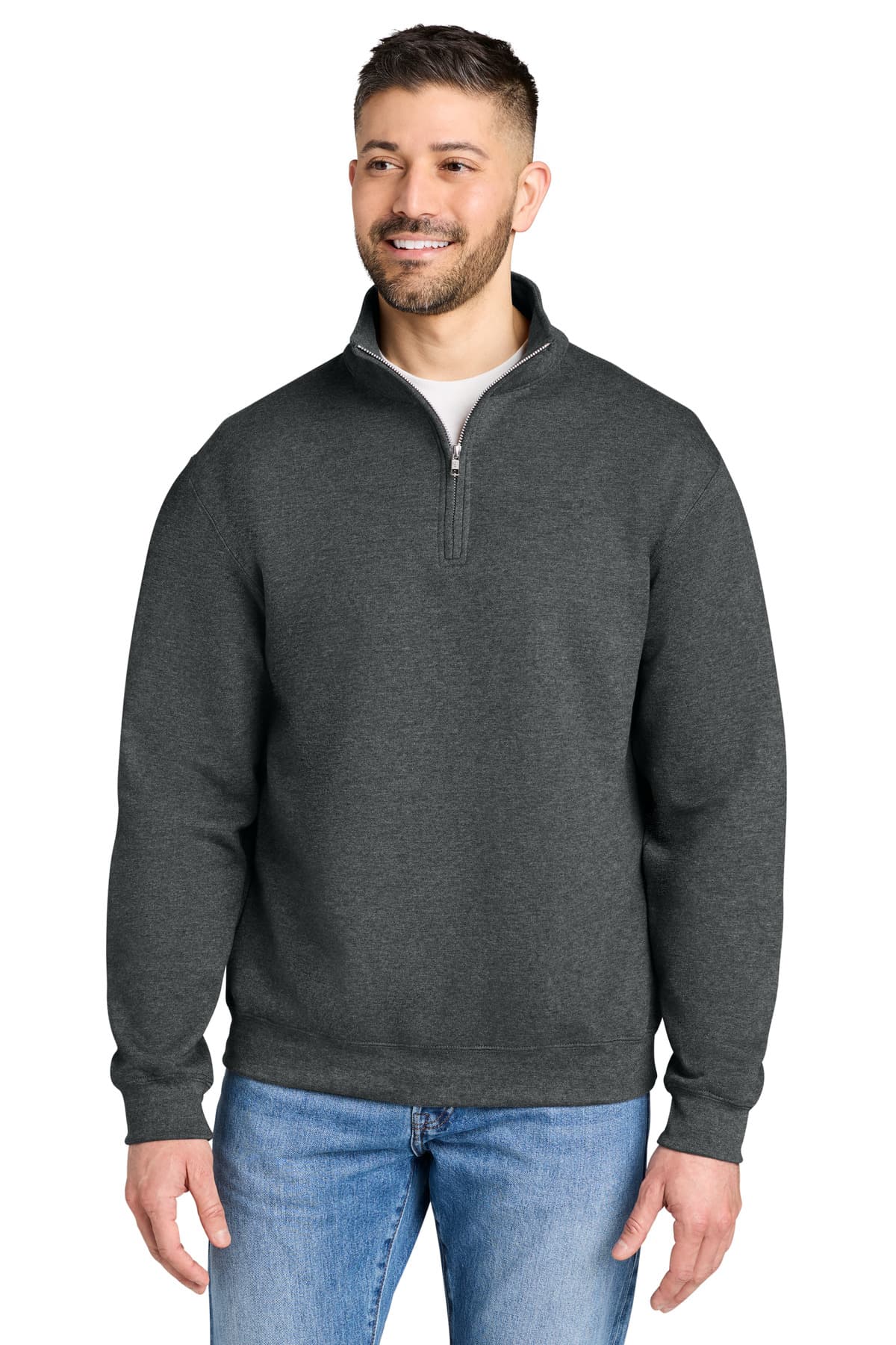 Gildan Gildan Heavy Blend 1/4-Zip Sweatshirt 18810 in Fan Charcoal Heather