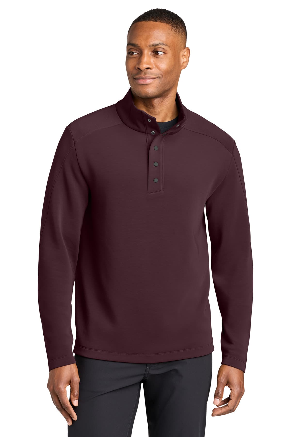 MiiR MiiR Kumo 1/4-Snap Pullover MRA220 in Dark Fig